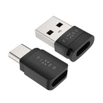 Hliníkový USB-C/C a USB-C/U Data blocker 2in1 FIXED, černý - FIXED