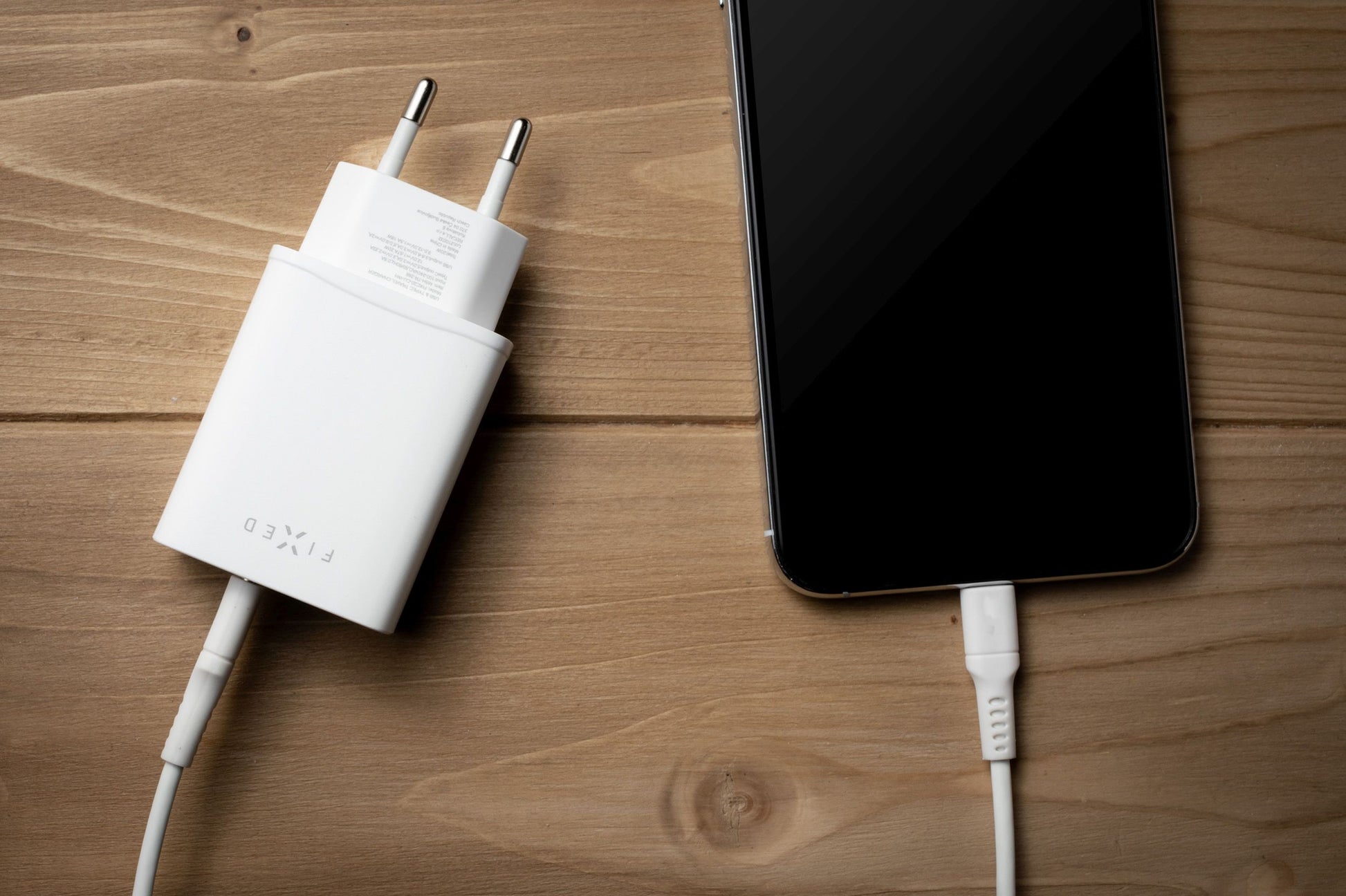 Síťová nabíječka FIXED s USB-C a USB výstupem, podpora PD, 30W, bílá - FIXED