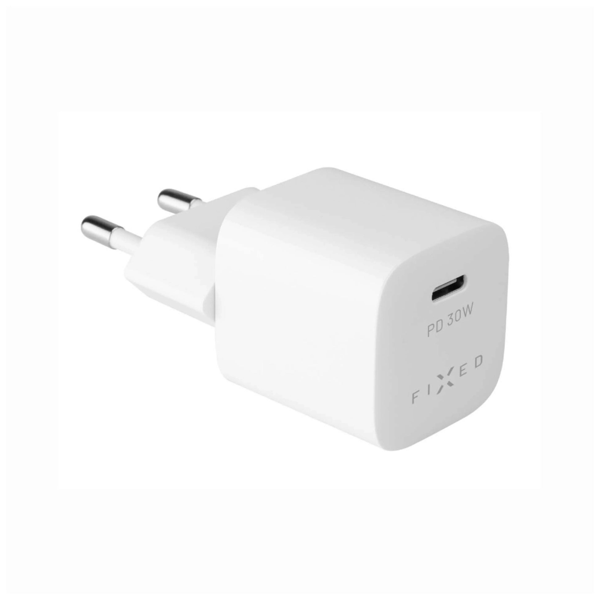 Síťová nabíječka FIXED Mini s USB-C výstupem a podporou PD, 30W, bílá - FIXED