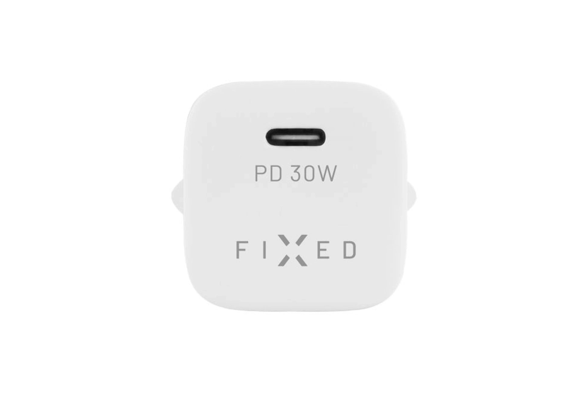 Set síťové nabíječky FIXED Mini s USB-C výstupem a USB-C/Lightning kabelu, podpora PD, 1.2 metr, MFI, 30W, bílý - FIXED