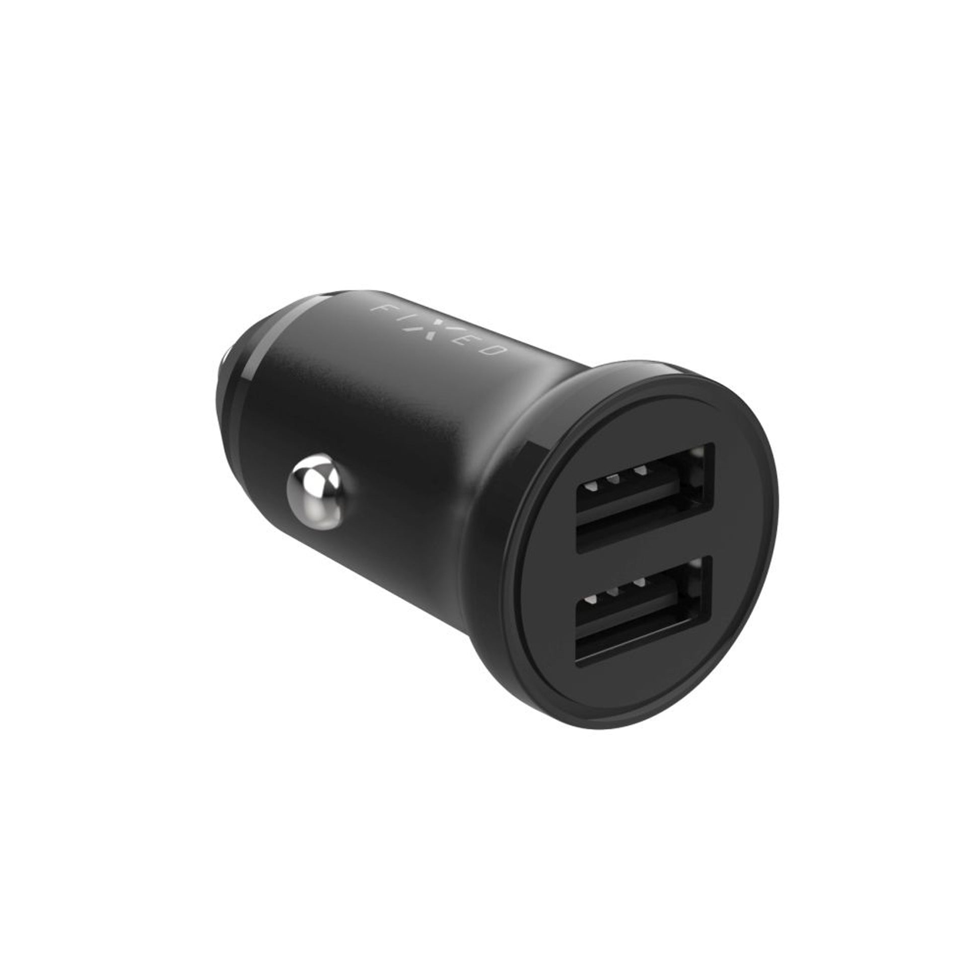 Set autonabíječky FIXED s 2xUSB výstupem a USB/micro USB kabelu, 1 metr, 15W Smart Rapid Charge, černá - FIXED