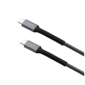 Dlouhý nabíjecí a datový odolný kabel FIXED Armor s konektory USB-C/USB-C a podporou PD, 2m, USB 2.0, 240W, šedý - FIXED