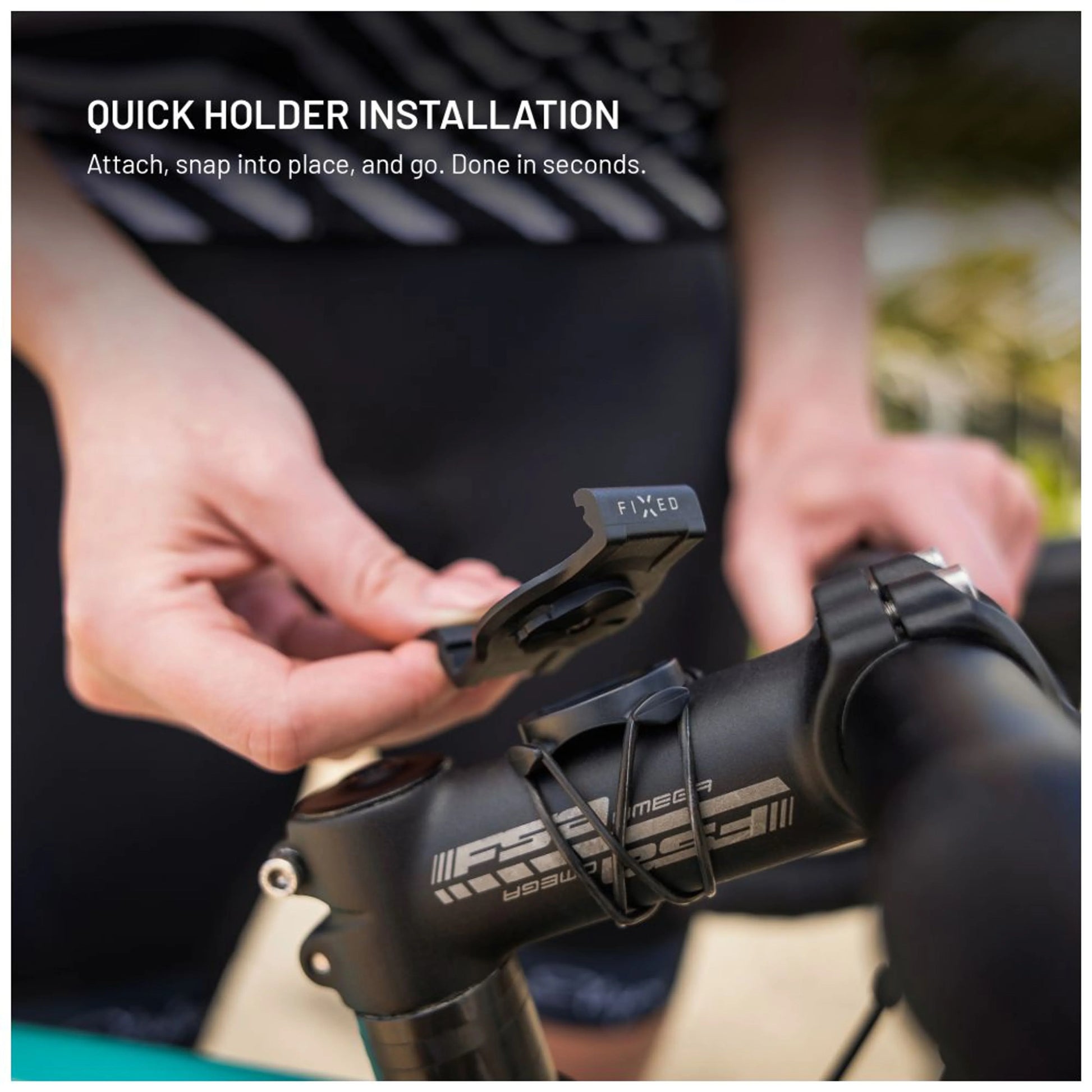 Držák chytrých hodinek na kolo FIXED Dock for Garmin 22mm, černý - FIXED