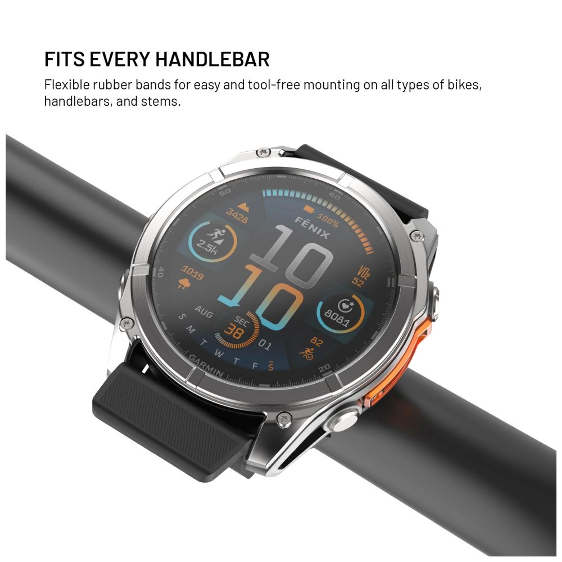 Držák chytrých hodinek na kolo FIXED Dock for Garmin 22mm, černý - FIXED