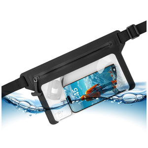 Voděodolné pouzdro FIXED Dry Belt okolo pasu z hypalonu s certifikací IPX8, černé - FIXED