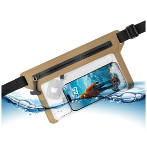 Voděodolné pouzdro FIXED Dry Belt okolo pasu z hypalonu s certifikací IPX8, khaki - FIXED