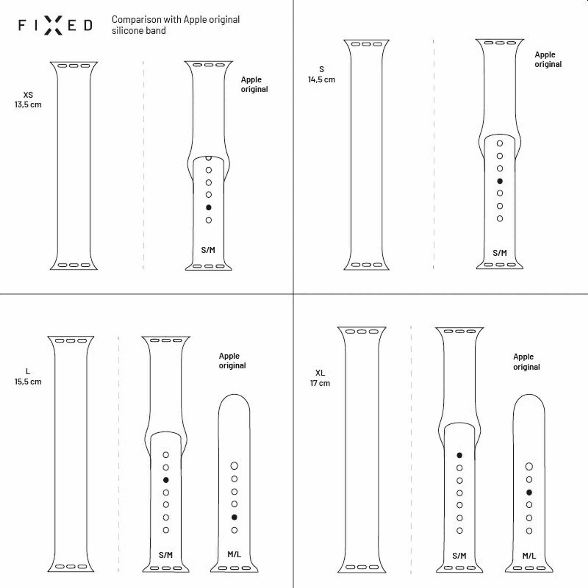 Elastický nylonový řemínek FIXED Nylon Strap pro Apple Watch 42/44/45/46/49mm, velikost L, červený - FIXED