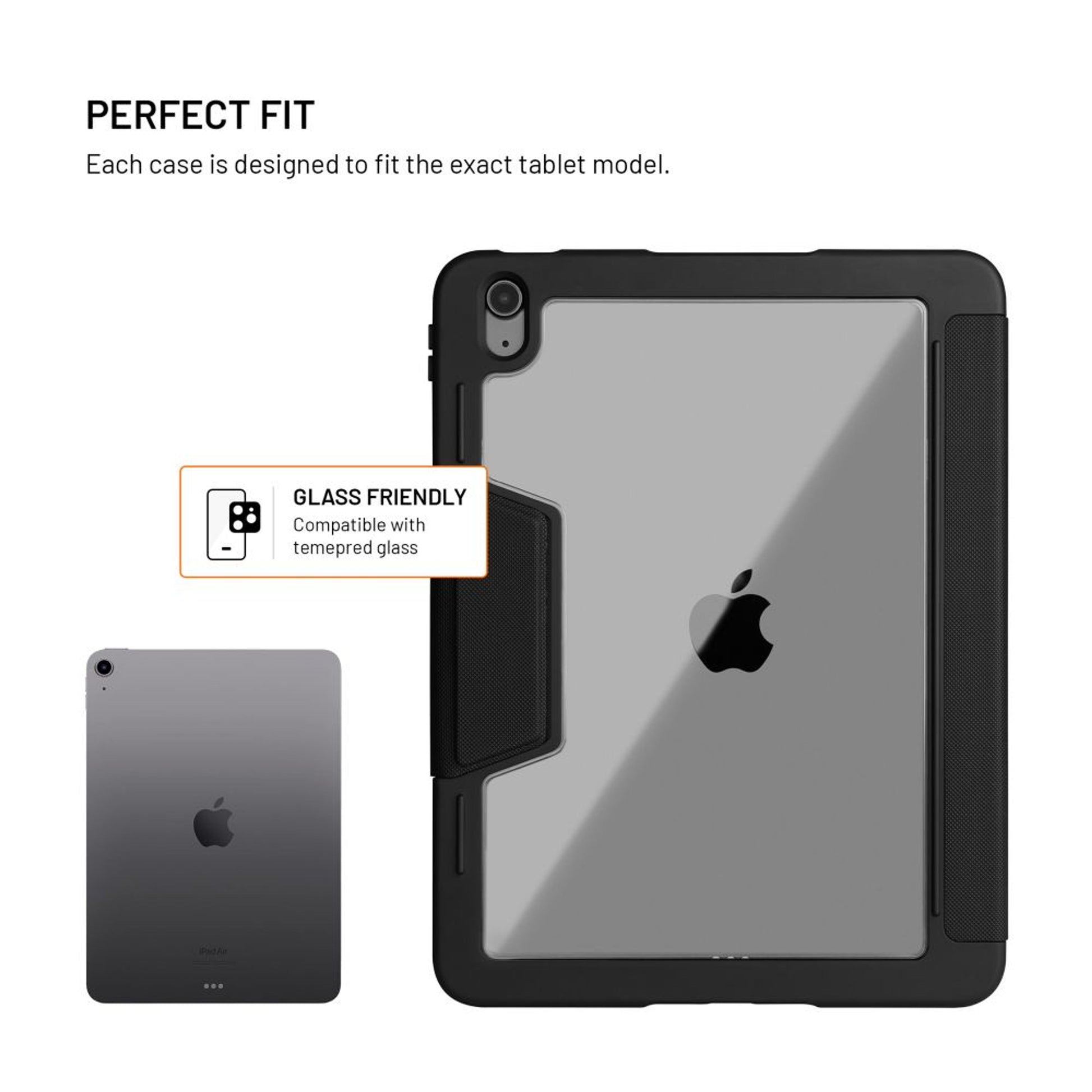 Odolné pouzdro se stojánkem FIXED Enduro pro Apple iPad 10,9" (2022)/iPad 11" (2025), černé - FIXED