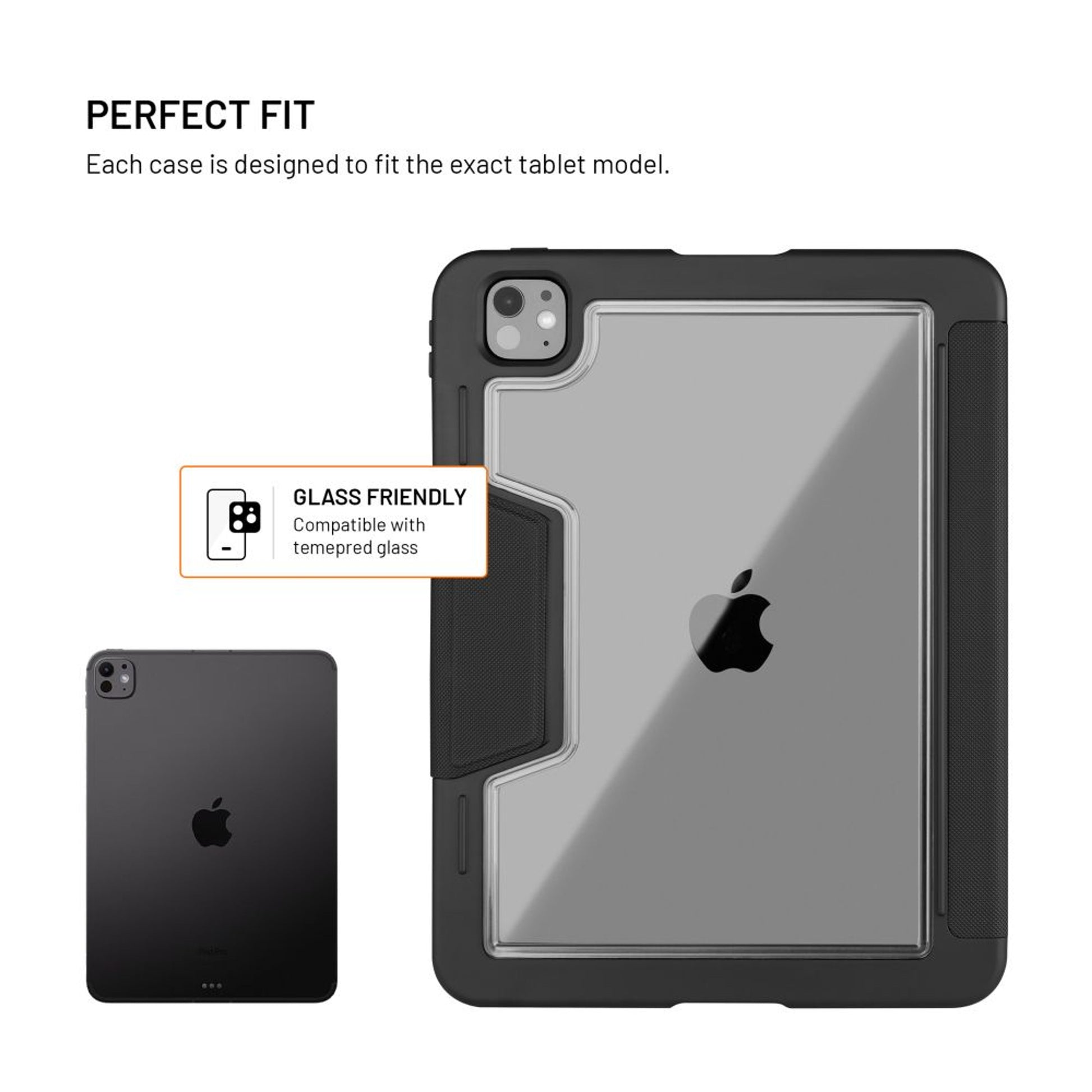 Odolné pouzdro se stojánkem FIXED Enduro pro Apple iPad Pro 11" (2024), černé - FIXED
