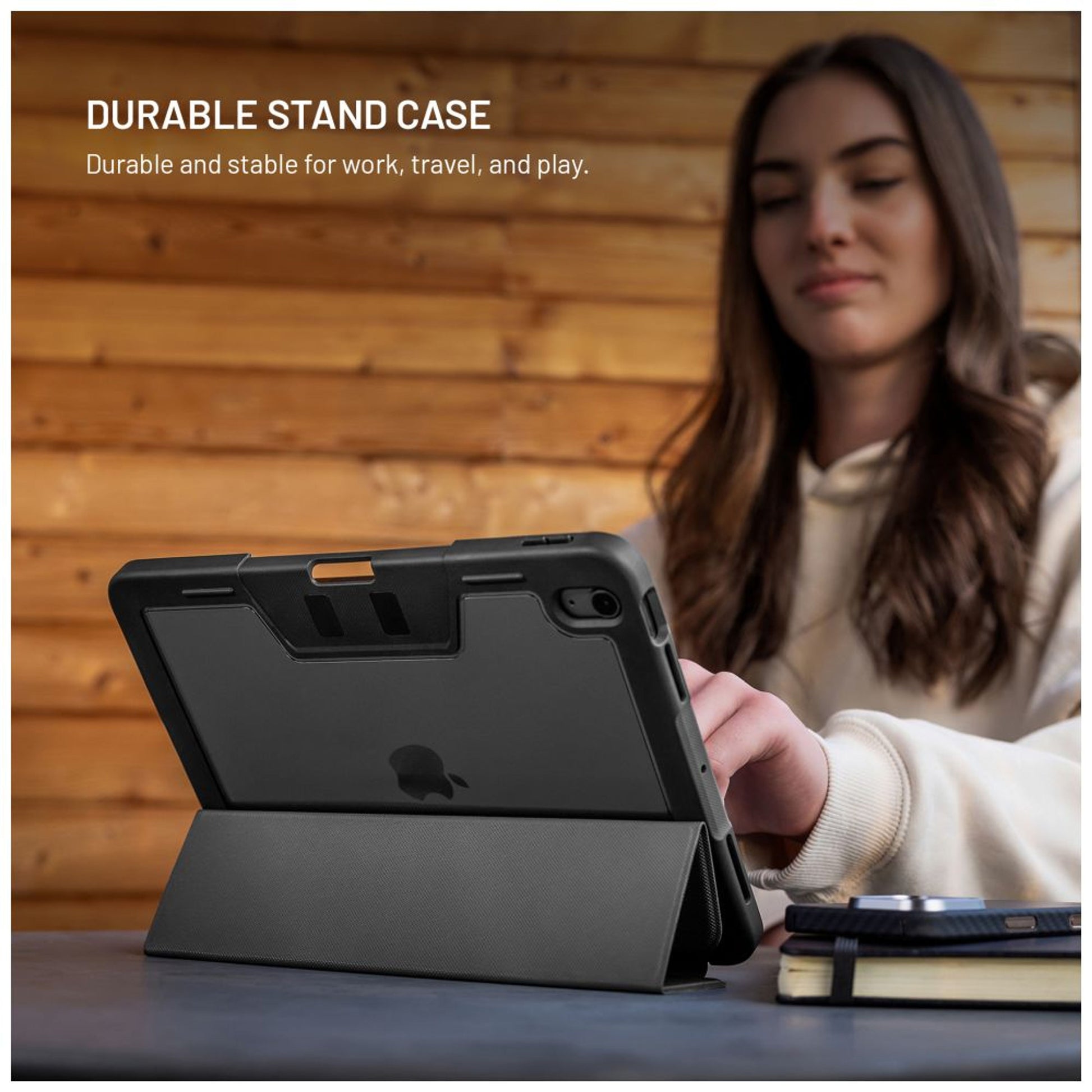 Odolné pouzdro se stojánkem FIXED Enduro pro Apple iPad Pro 12.9" (2018-2022)/iPad Air 13" (2024/2025), černé - FIXED