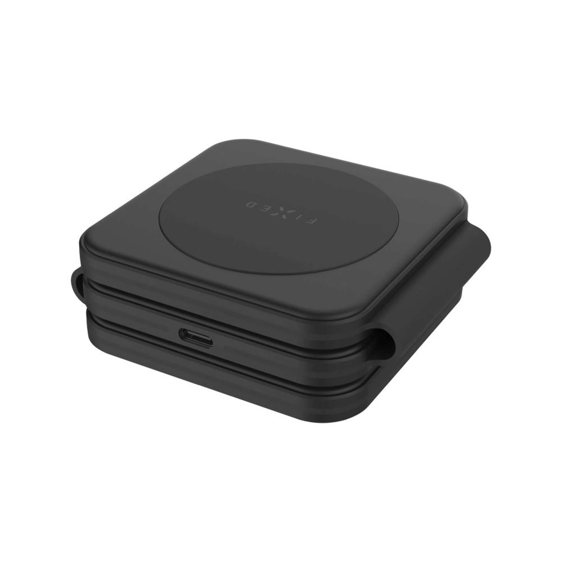 Bezdrátová skládací nabíječka 3v1 FIXED Flex for Samsung, 15W+3W+15W, černá - FIXED