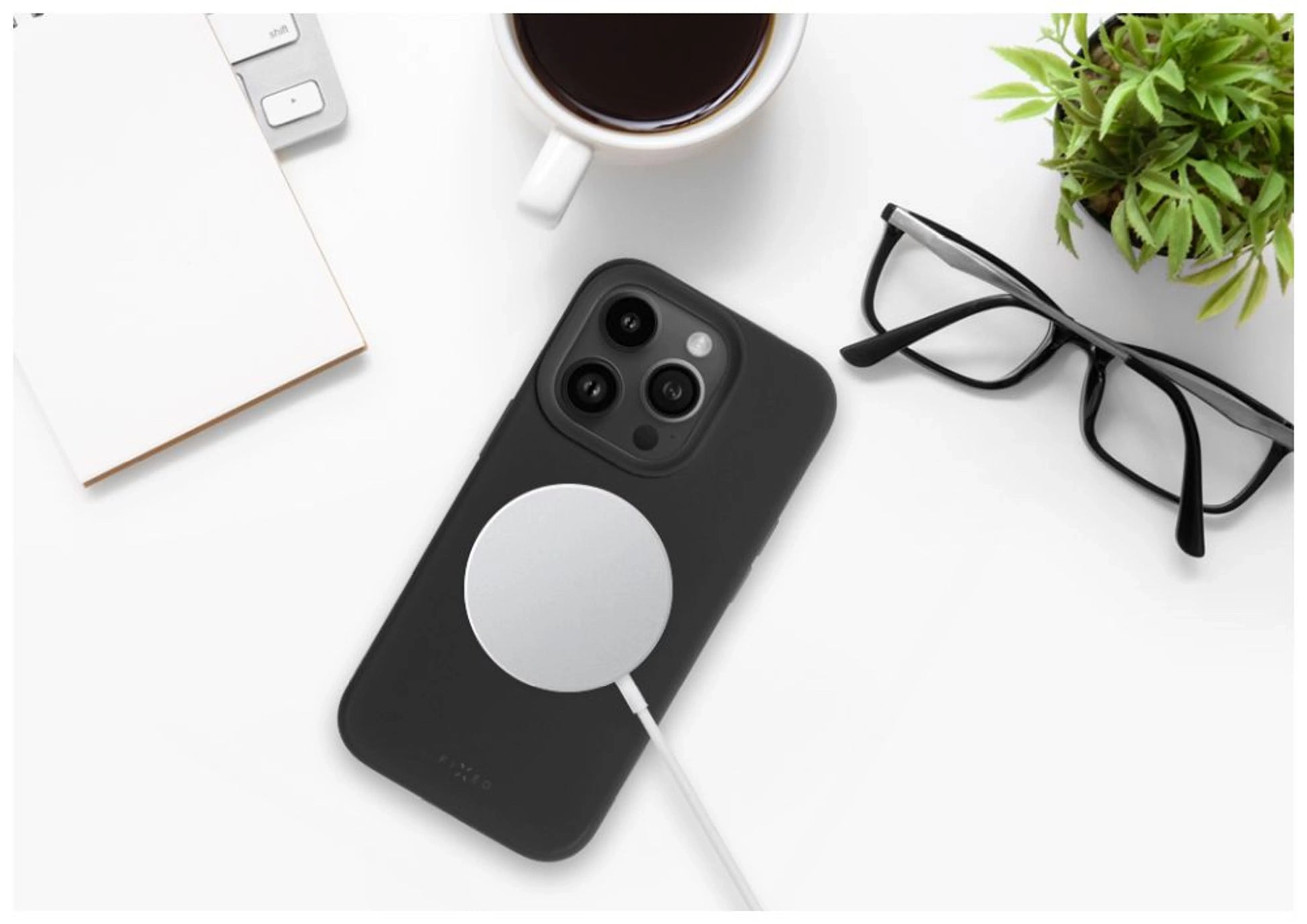 Zadní kryt FIXED MagFlow s podporou MagSafe pro Xiaomi 14, černý - FIXED