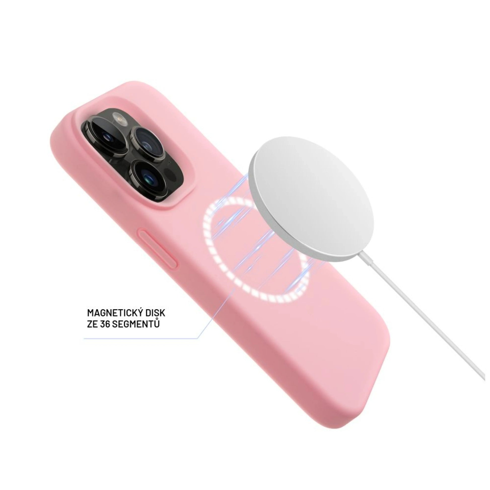 Tylna obudowa FIXED MagFlow z obsługą MagSafe dla Samsung Galaxy A26 5G, różowa - FIXED