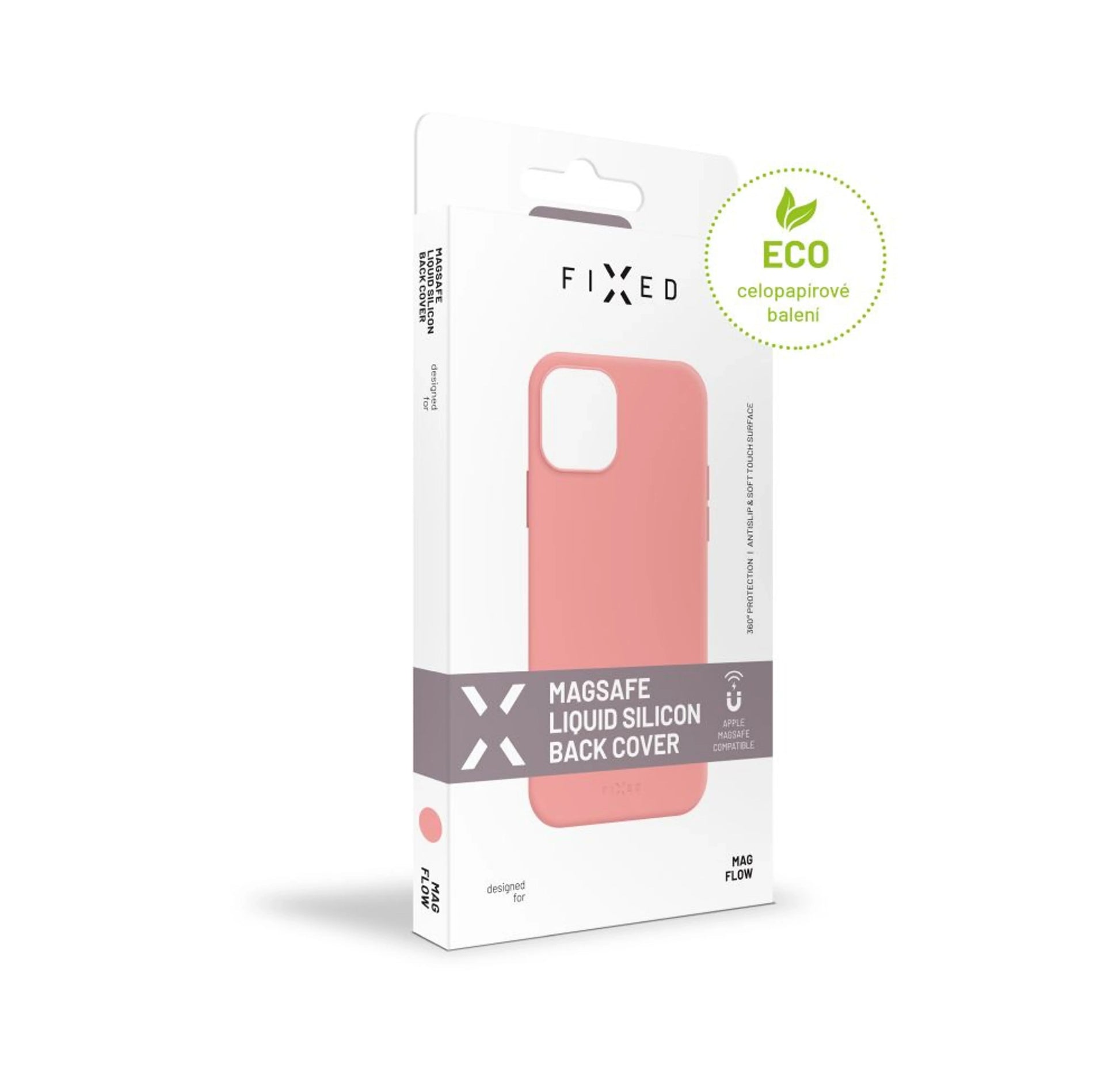Tylna obudowa FIXED MagFlow z obsługą MagSafe dla Samsung Galaxy A26 5G, różowa - FIXED