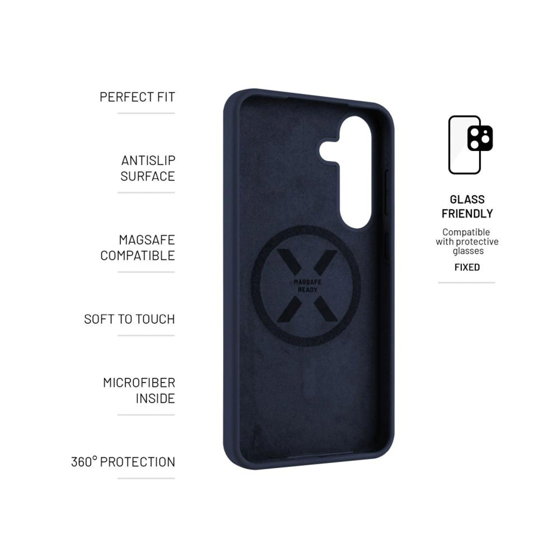 Zadní kryt FIXED MagFlow s podporou MagSafe pro Samsung Galaxy S25+, modrý - FIXED