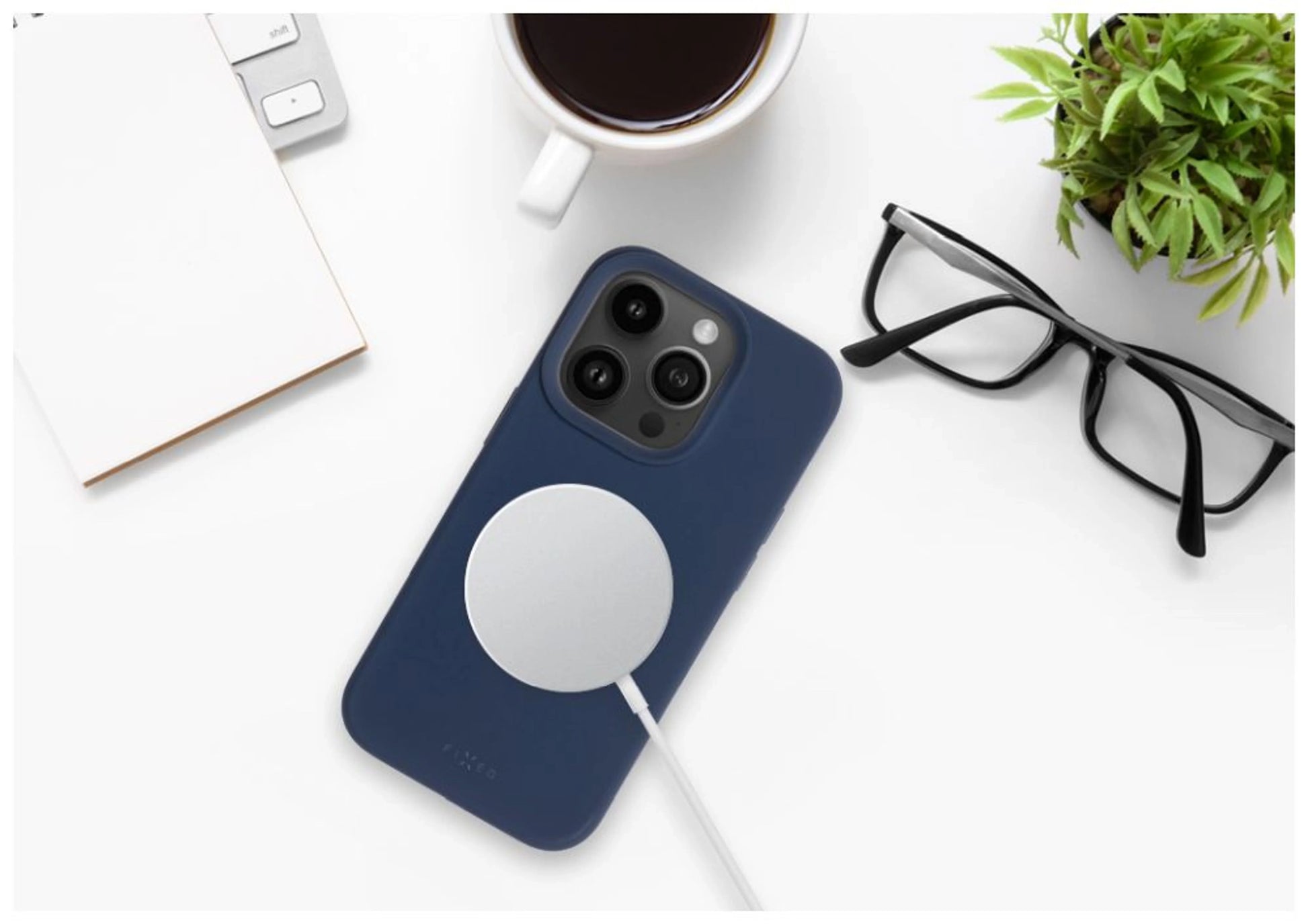 Zadní kryt FIXED MagFlow s podporou MagSafe pro Samsung Galaxy S25+, modrý - FIXED