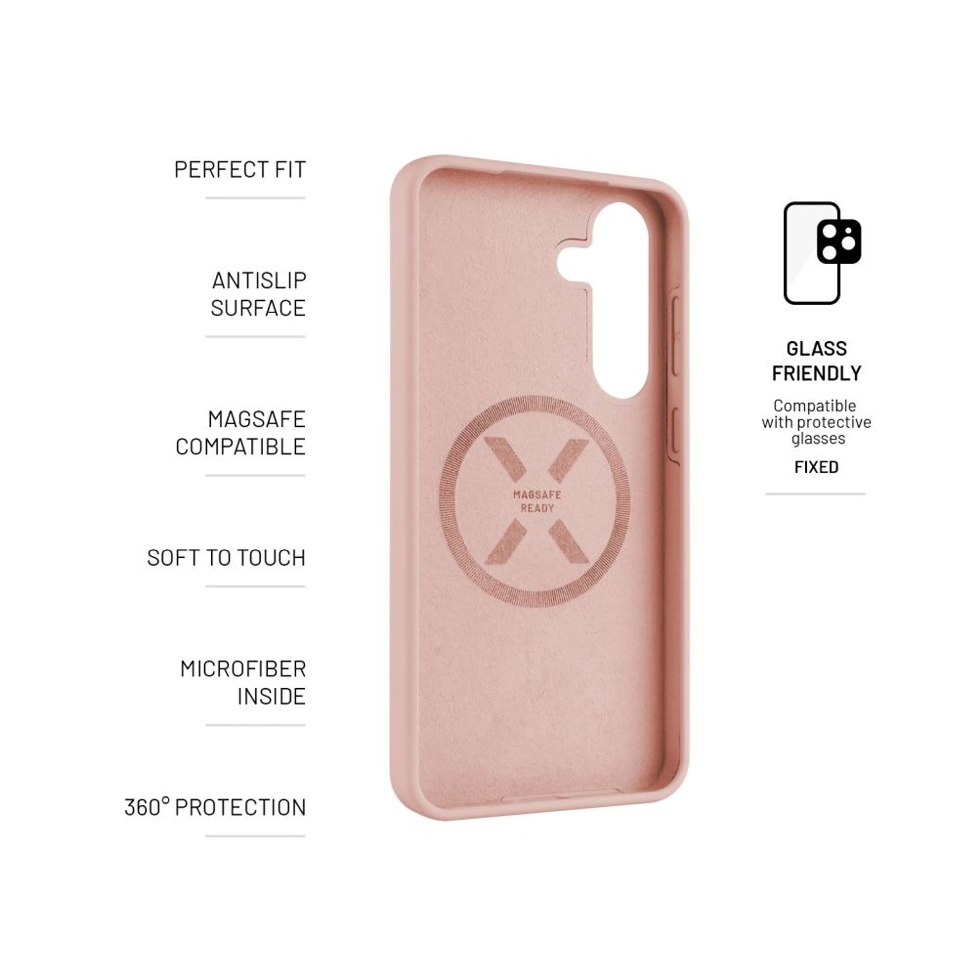 Zadní kryt FIXED MagFlow s podporou MagSafe pro Samsung Galaxy S25+, růžový - FIXED