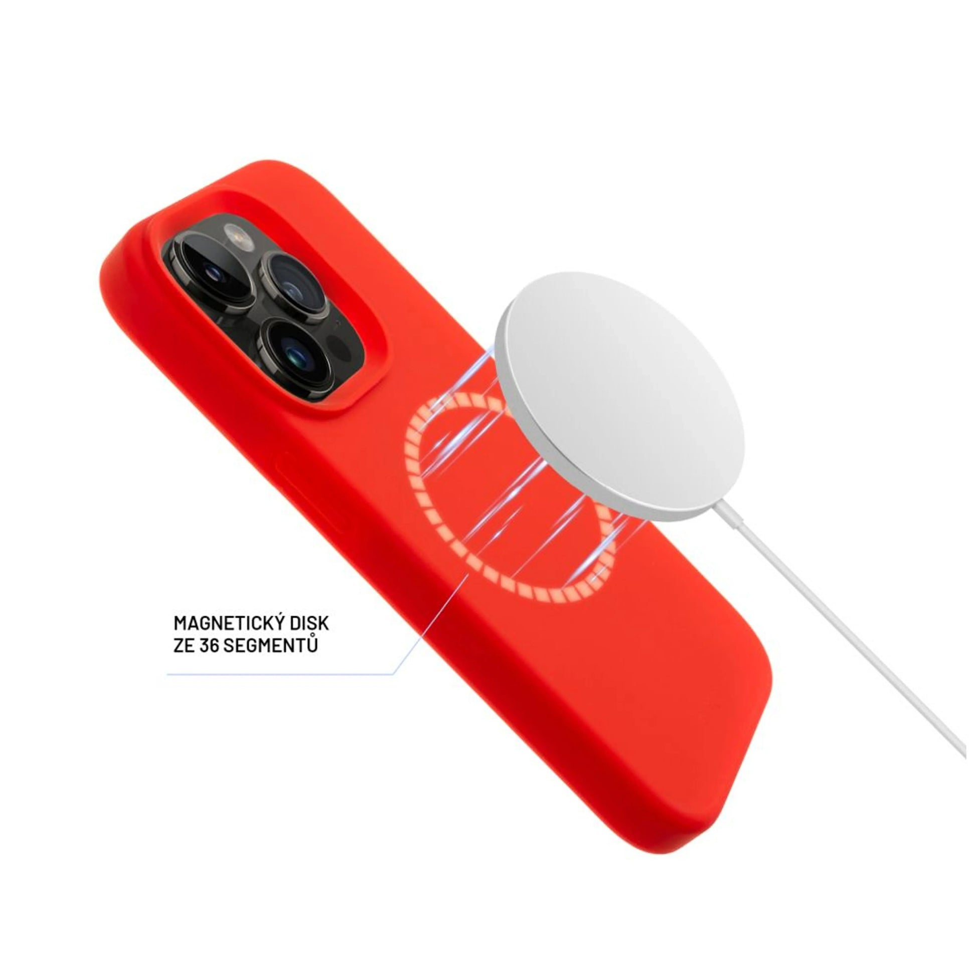 Zadní kryt FIXED MagFlow s podporou MagSafe pro Samsung Galaxy S25 Ultra, červený - FIXED