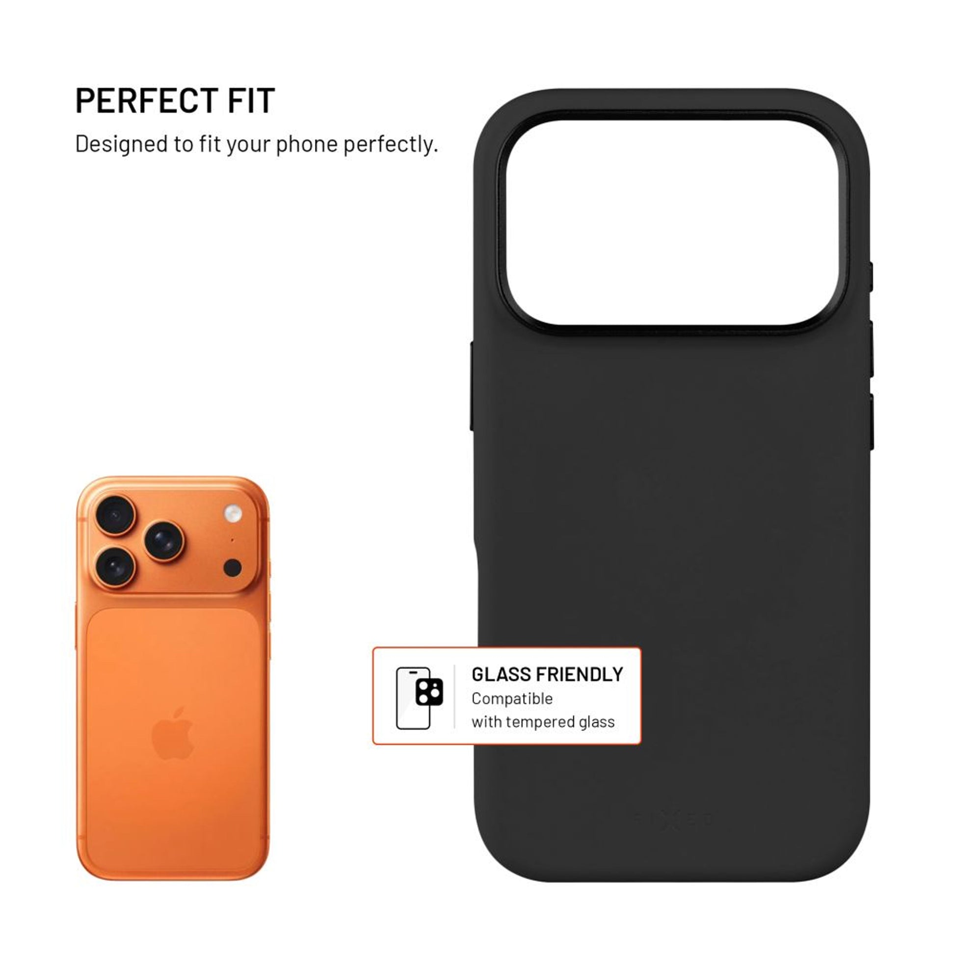 Zadní kryt FIXED MagFlow s podporou MagSafe pro Apple iPhone 17 Pro, černý - FIXED