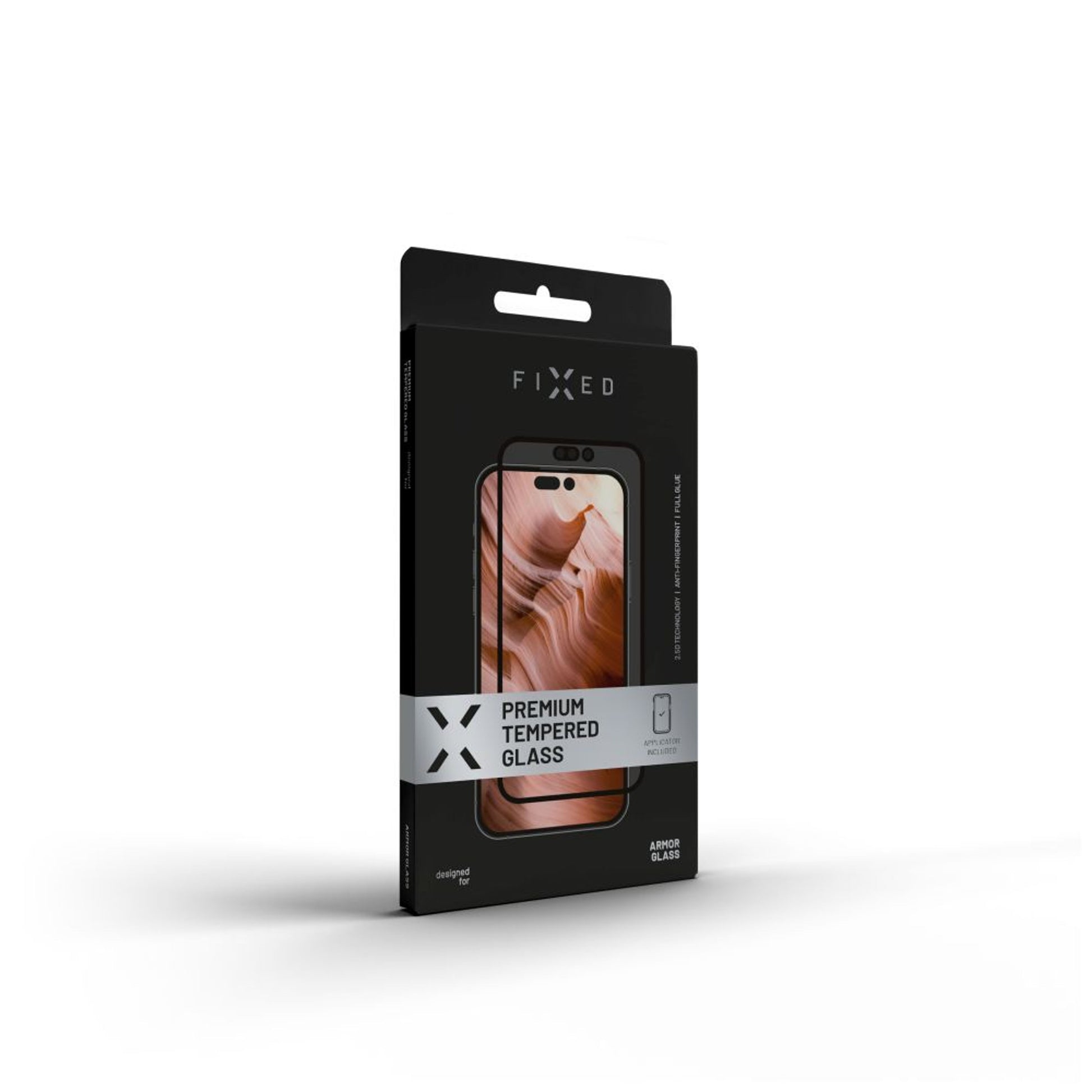 Prémiové ochranné tvrzené sklo FIXED Armor s aplikátorem pro Samsung Galaxy S24 Ultra, černé - FIXED