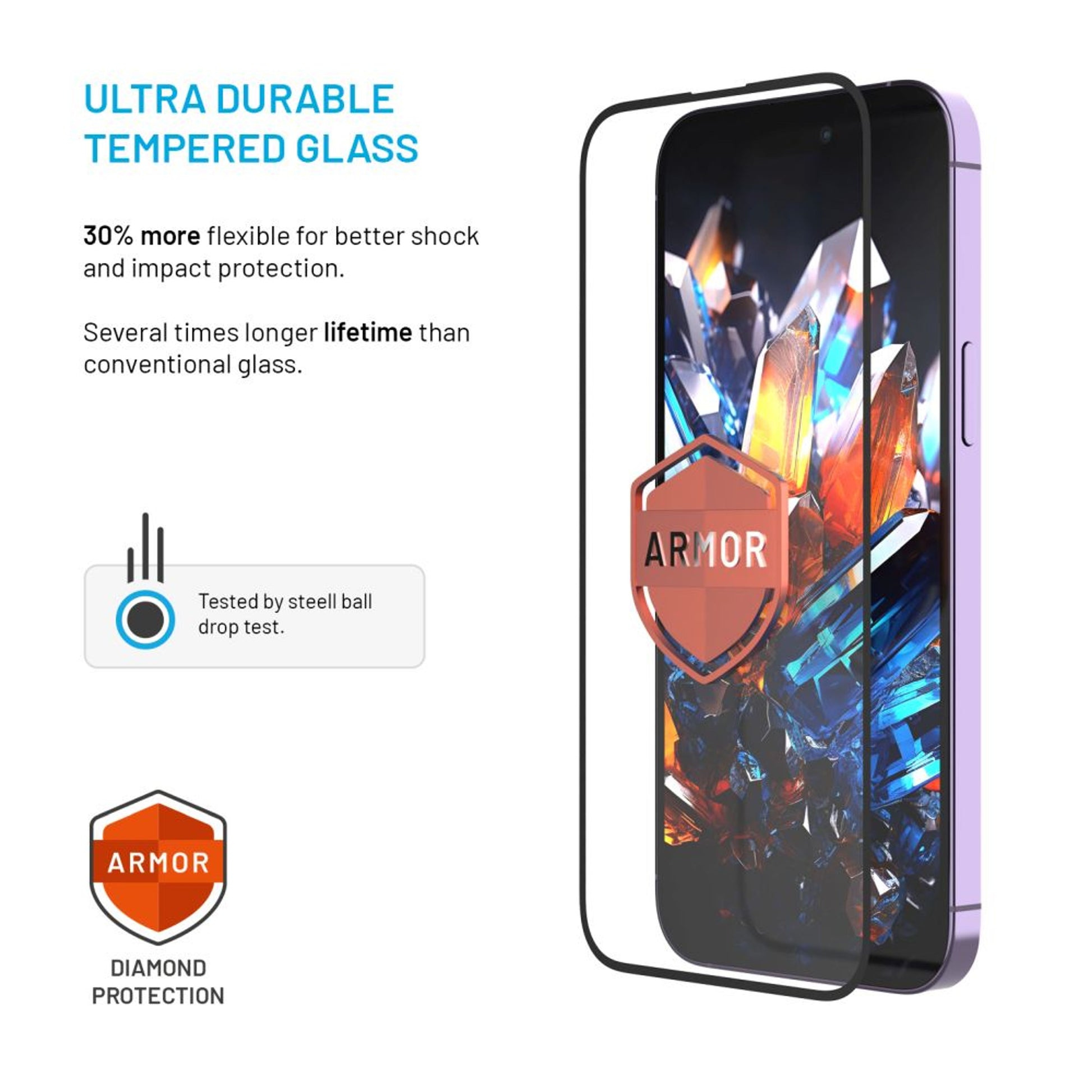 Ultra odolné tvrzené sklo FIXED Armor s Anti-dust aplikátorem a AR vrstvou pro Apple iPhone 16 Pro, černé - FIXED