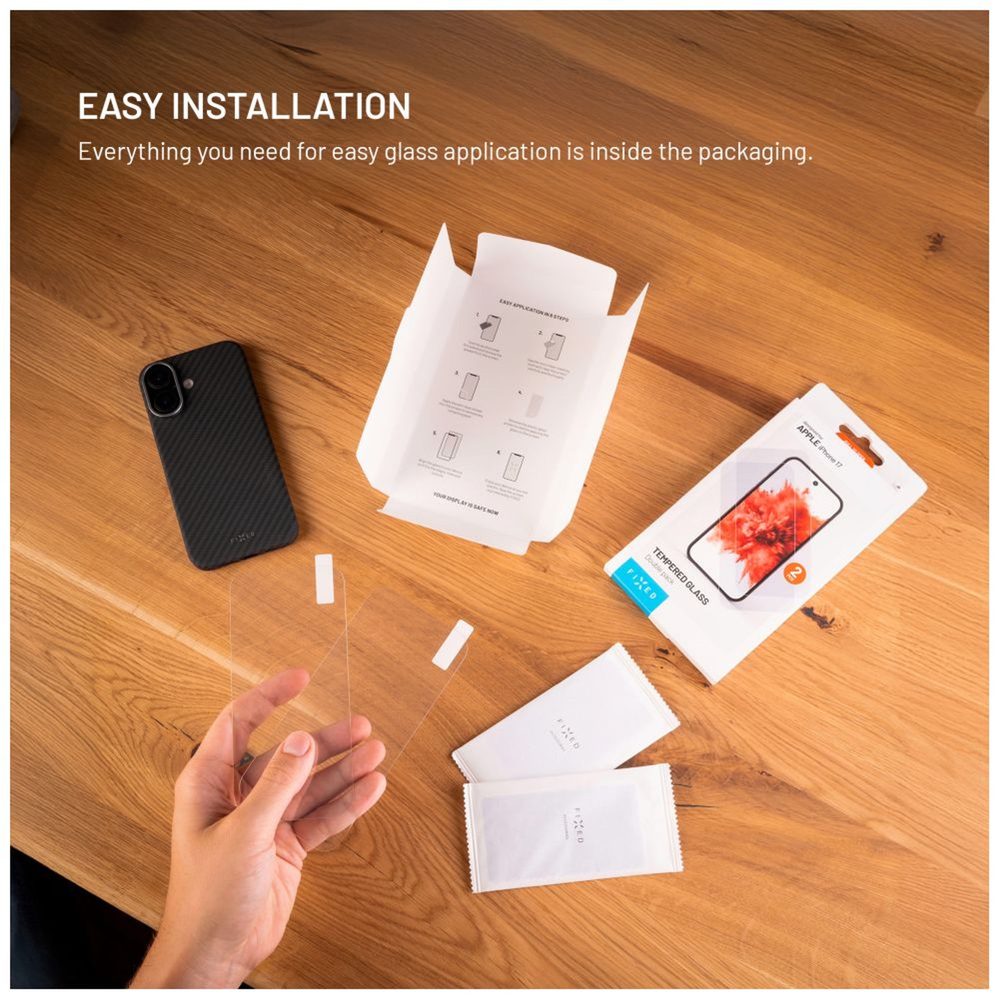 Tvrzené sklo FIXED pro Apple iPhone 17 Air, 2ks, čiré - FIXED