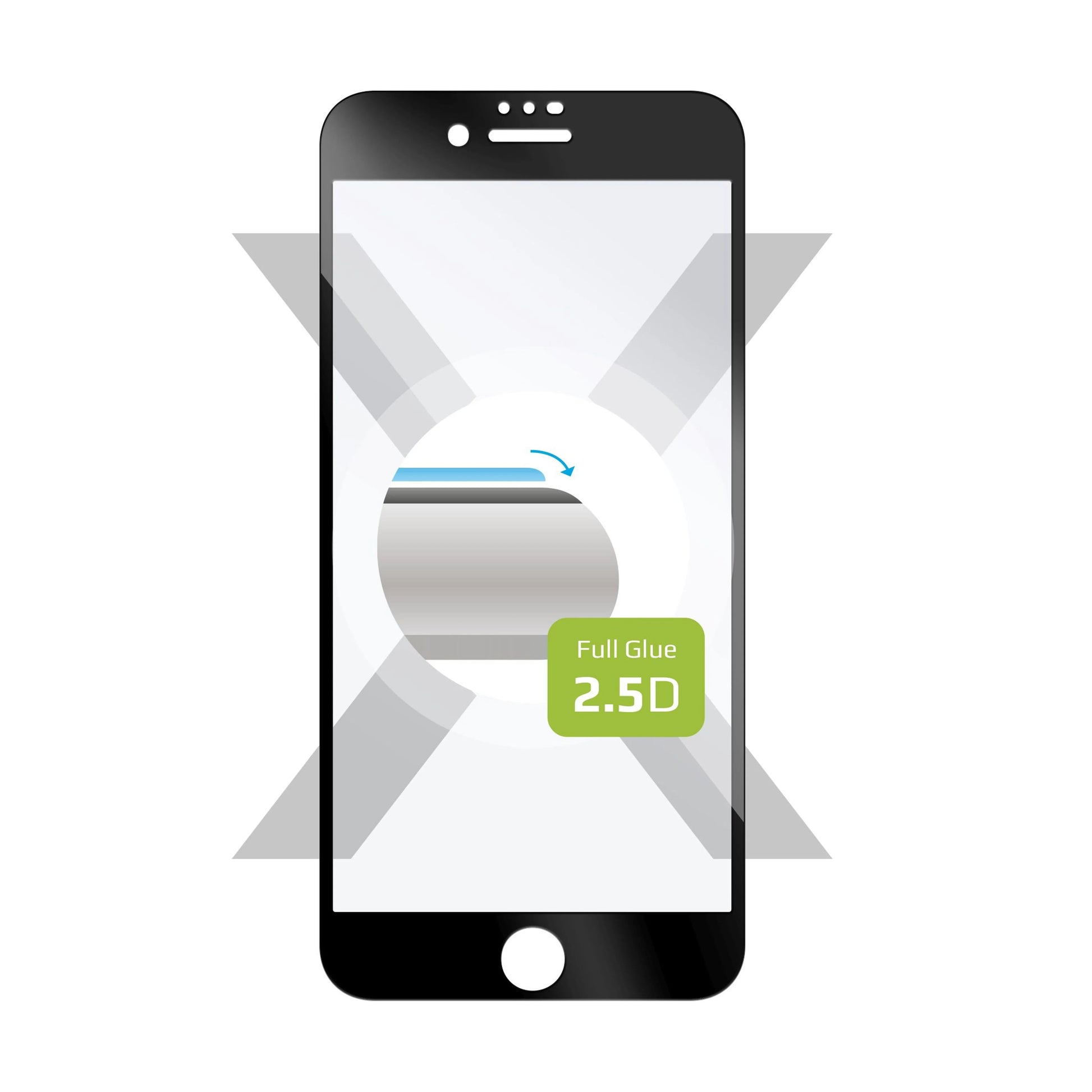 Ochranné tvrzené sklo FIXED Full-Cover pro Apple iPhone 7/8/SE (2020/2022), černé - FIXED