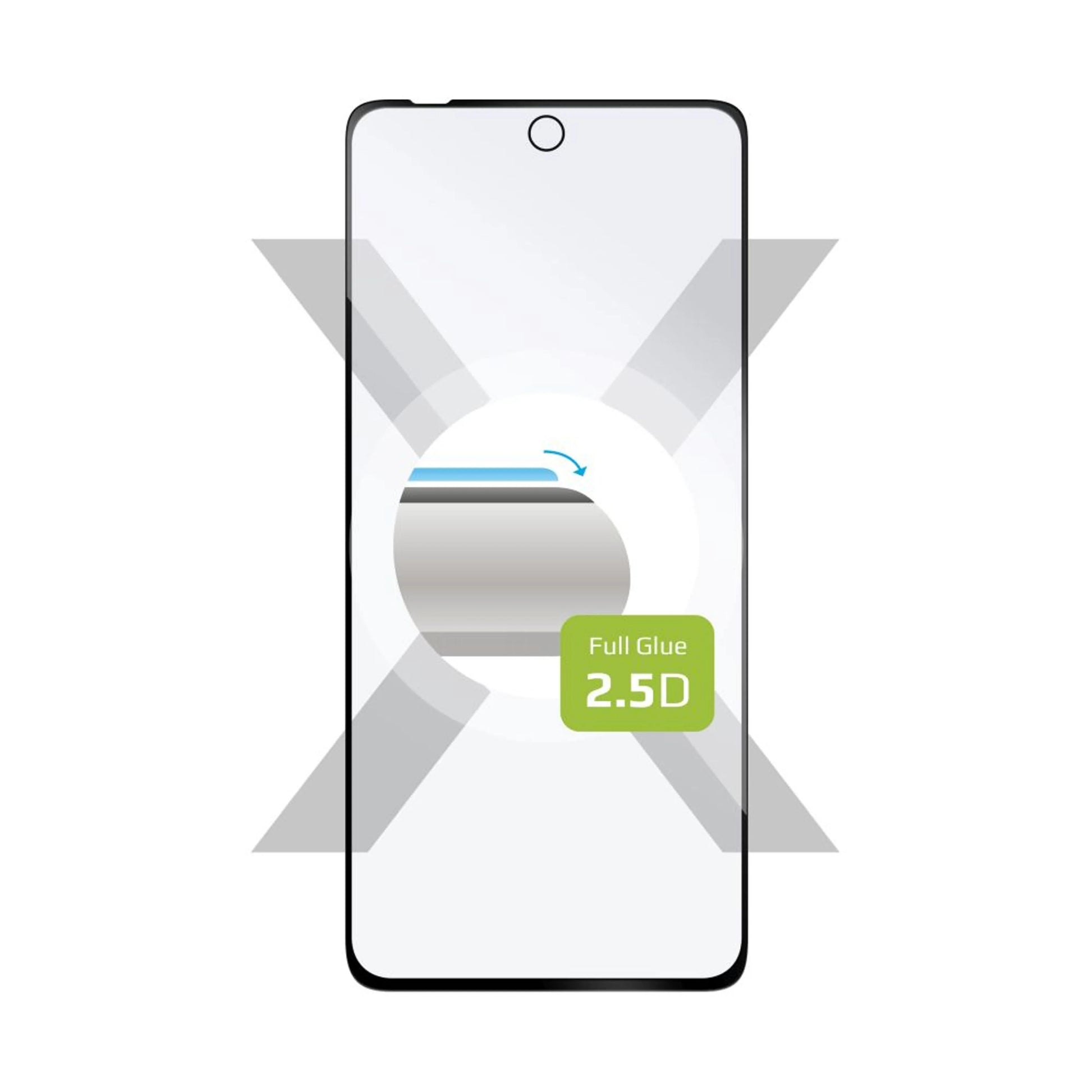 Twarda szyba ochronna FIXED Full-Cover do Motorola Moto G72, czarna - FIXED