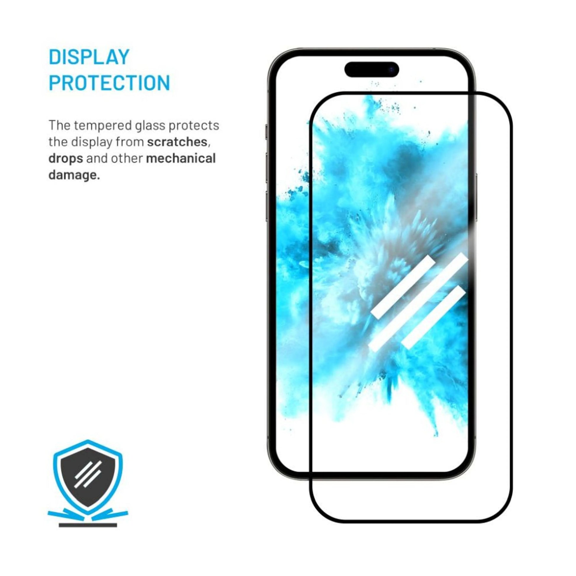 Twardy szkło ochronne FIXED Full-Cover do Motorola Moto G75 5G, czarne - FIXED