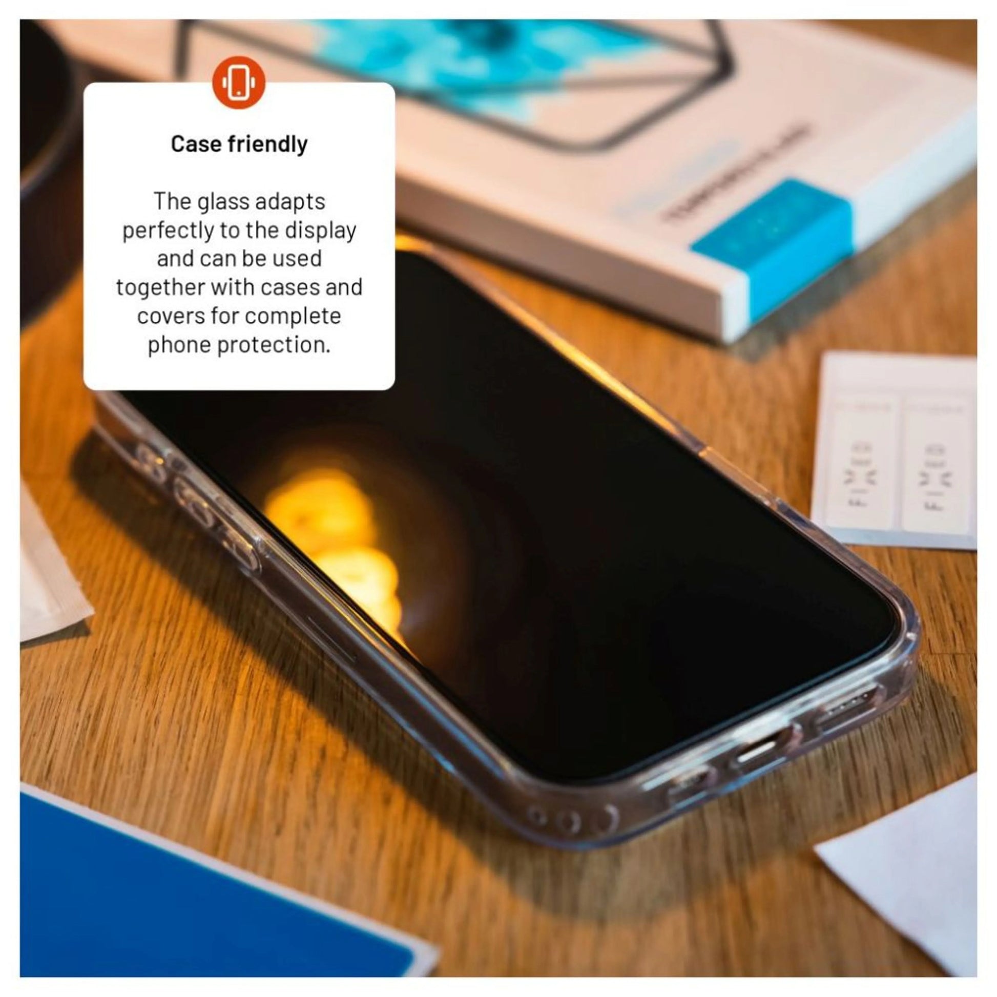 Twardy szkło ochronne FIXED Full-Cover do Motorola Moto G75 5G, czarne - FIXED