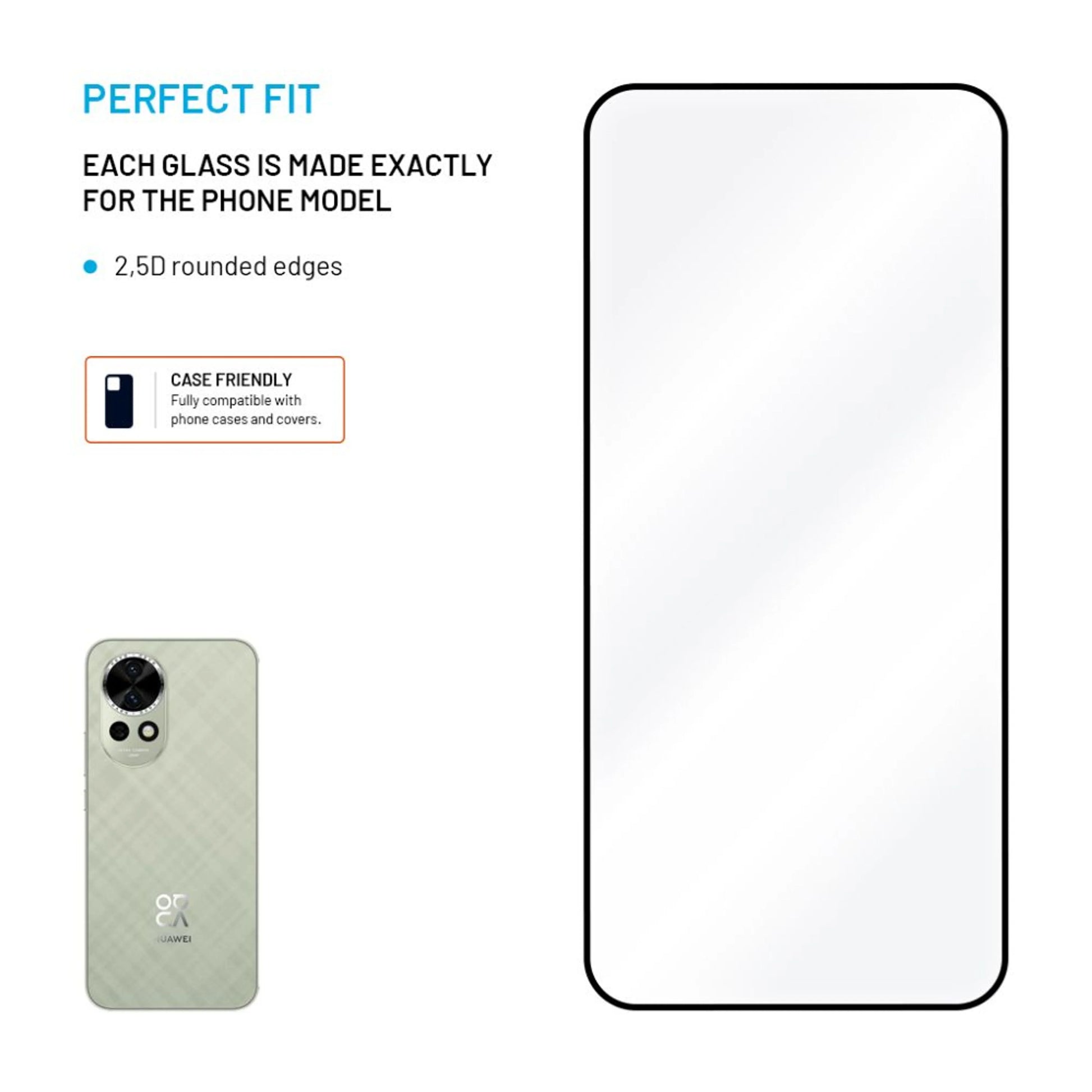 Ochranné tvrzené sklo FIXED Full-Cover pro Huawei Nova 13, černé - FIXED