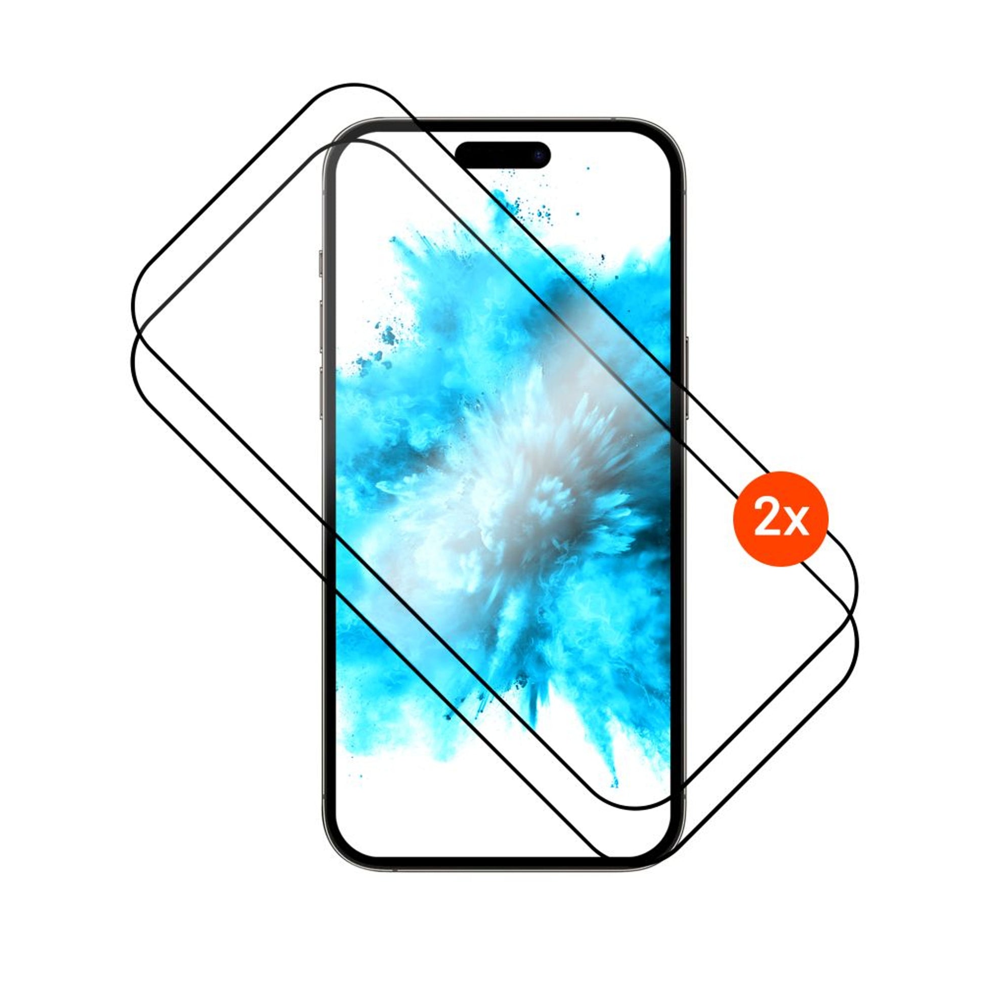 Tvrzené sklo FIXED Full-Cover s aplikátorem pro Apple iPhone 17, 2ks, černé - FIXED