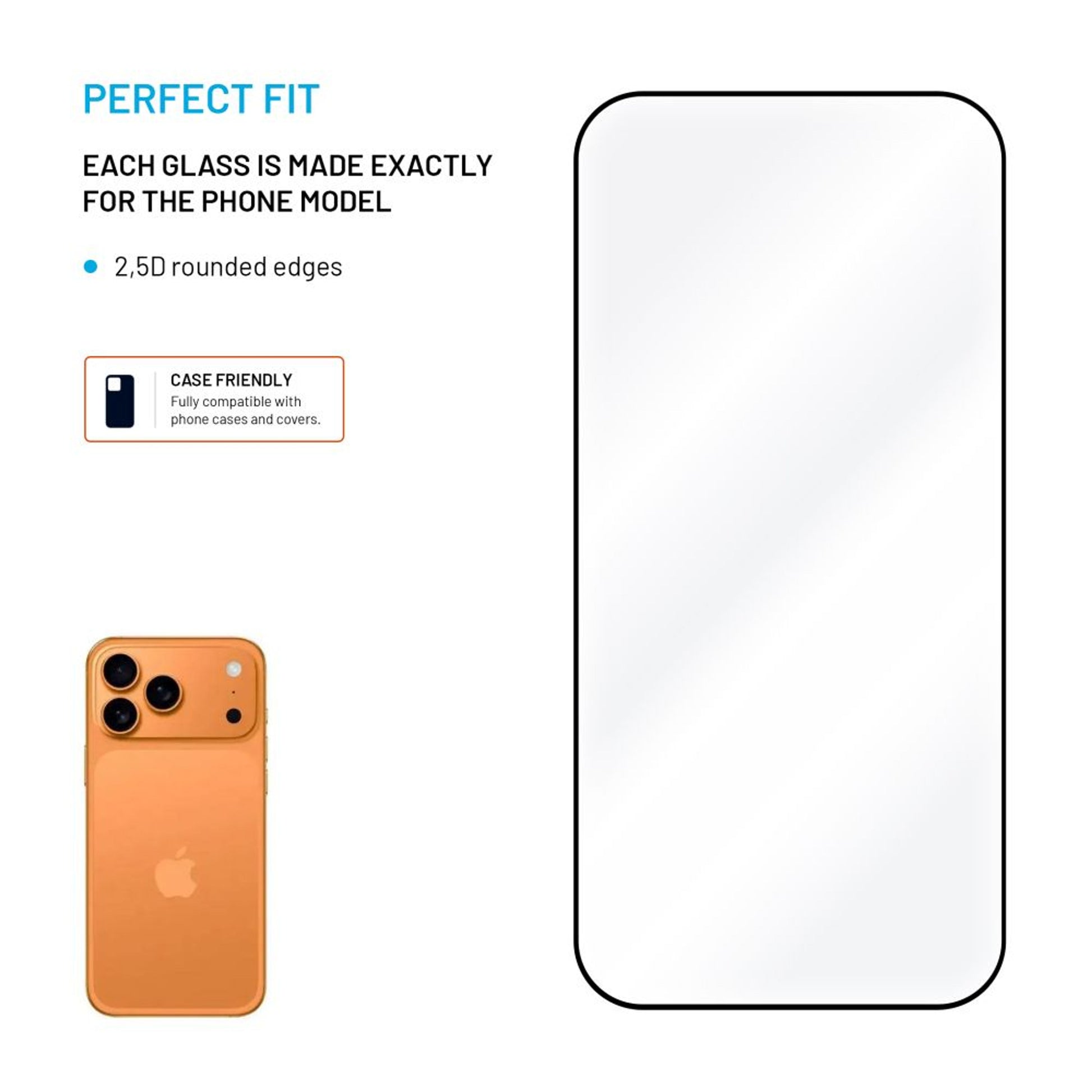 Tvrzené sklo FIXED Full-Cover s aplikátorem pro Apple iPhone 17 Pro Max, 2ks, černé - FIXED