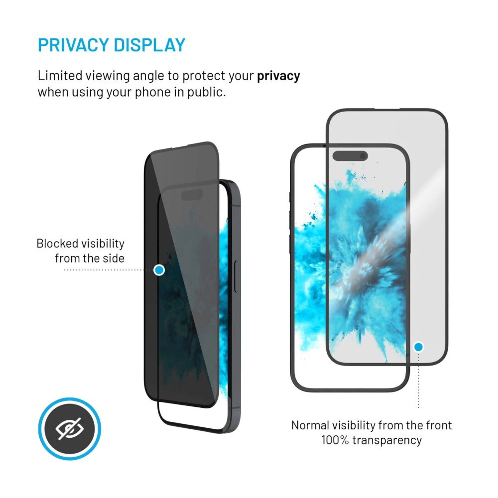 Twarda szyba ochronna FIXED Privacy Full-Cover do Apple iPhone 16, naklejana na cały wyświetlacz, czarna - FIXED