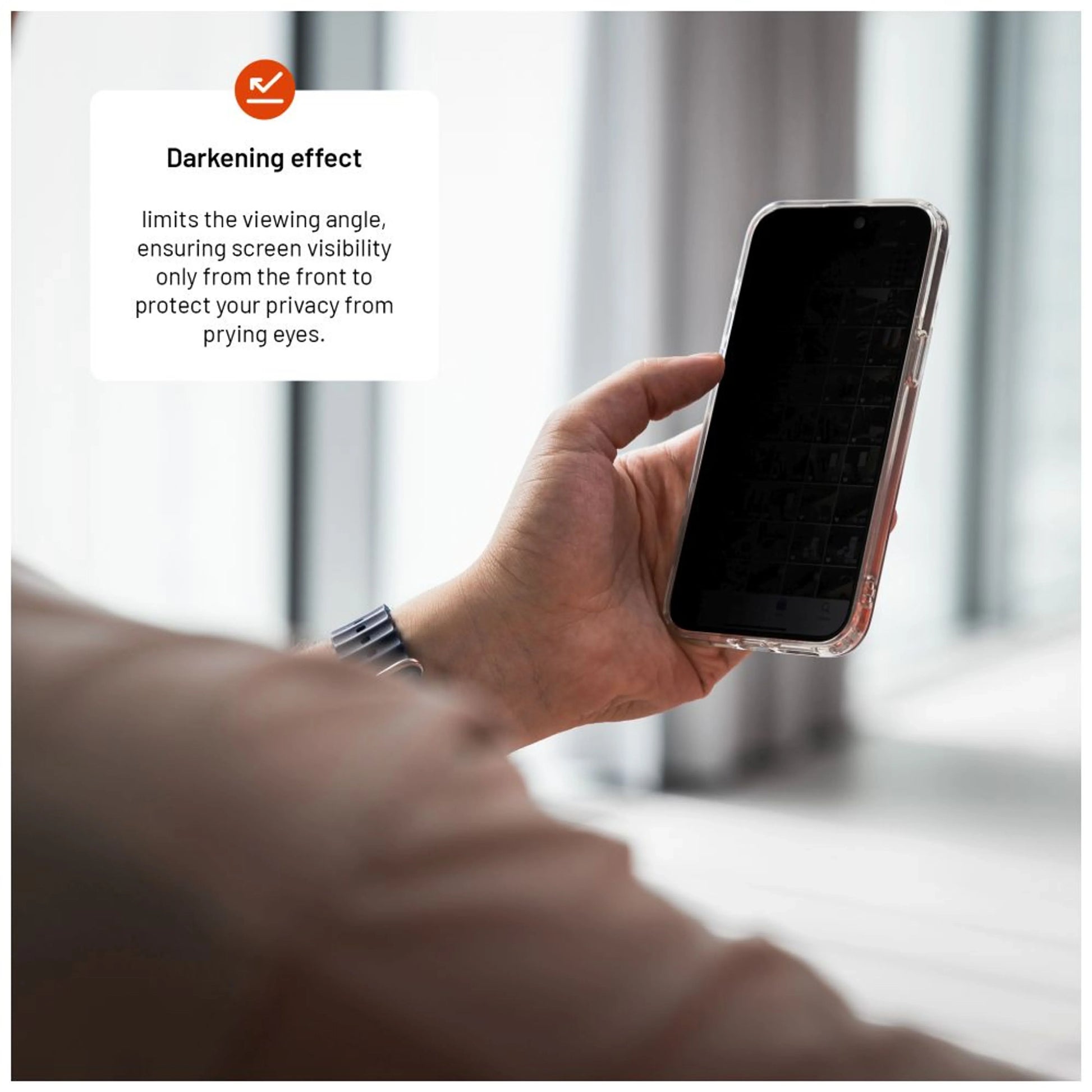 Twarda szyba ochronna FIXED Privacy Full-Cover do Apple iPhone 16, naklejana na cały wyświetlacz, czarna - FIXED