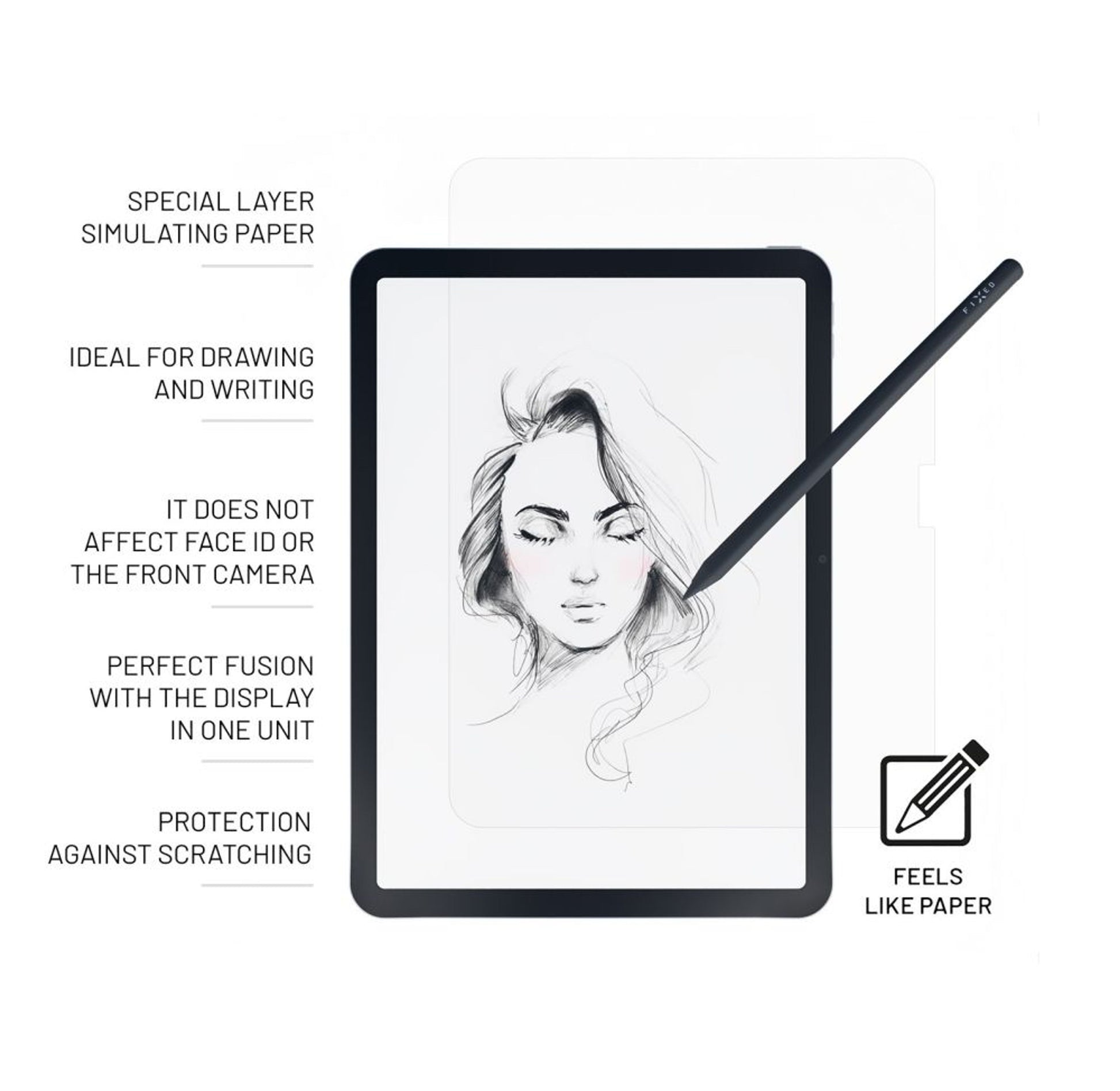 Ochranné tvrzené sklo FIXED PaperGlass Screen Protector pro Apple iPad Pro 11" (2024), čiré - FIXED