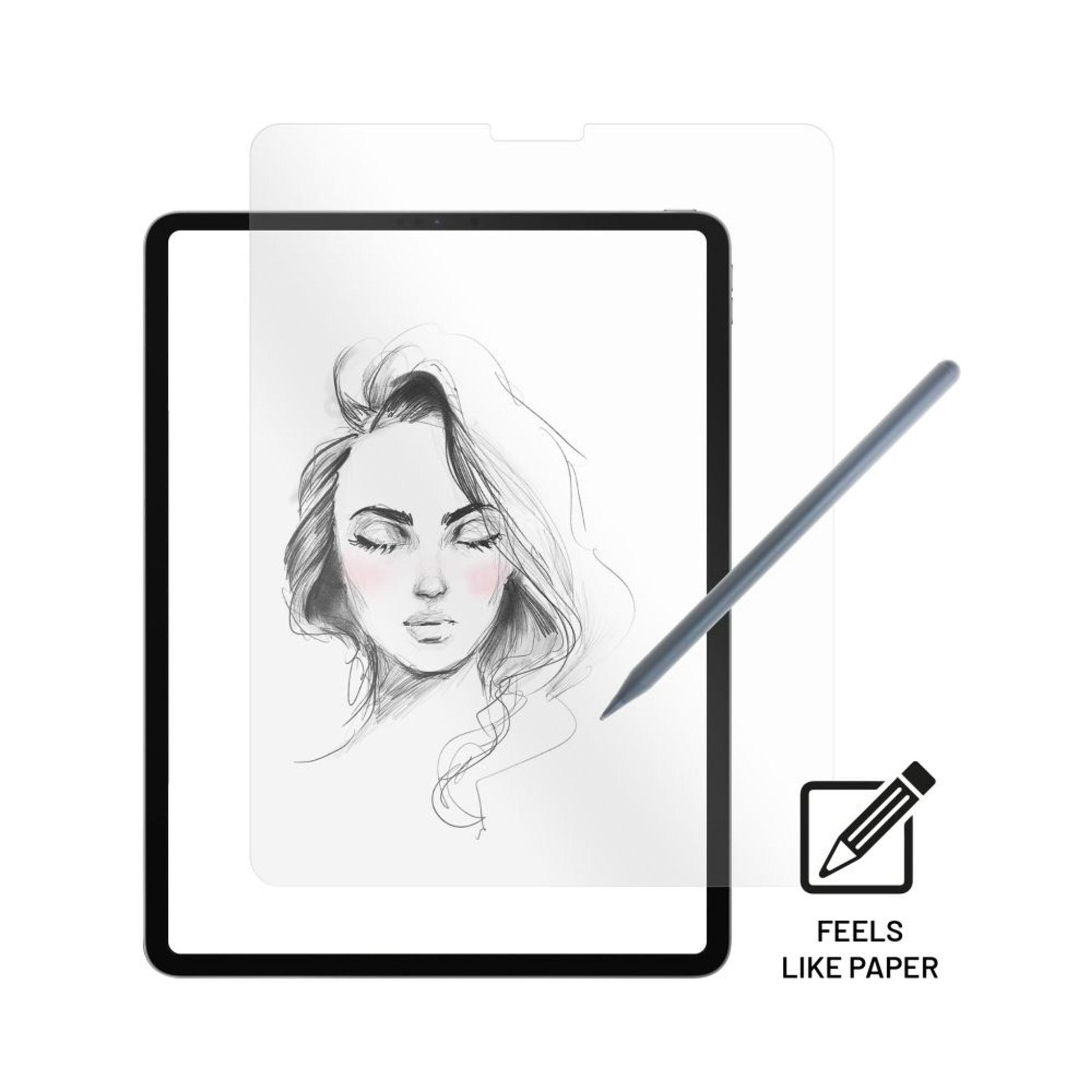 Twarda, hartowana folia ochronna FIXED PaperGlass Screen Protector do Apple iPad Pro 12,9" (2018/2020/2021/2022), przezroczysta - FIXED