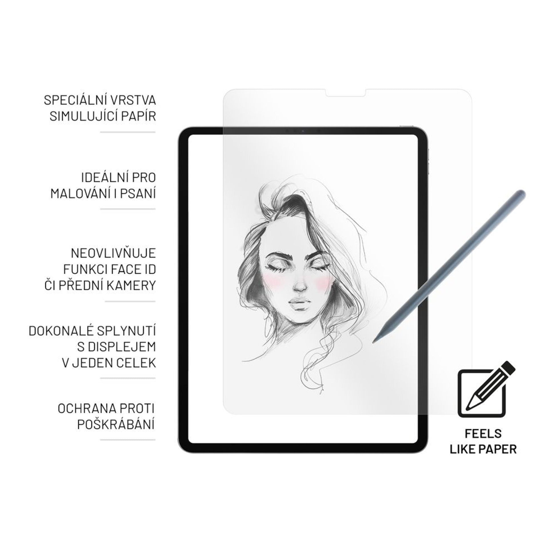 Twarda, hartowana folia ochronna FIXED PaperGlass Screen Protector do Apple iPad Pro 12,9" (2018/2020/2021/2022), przezroczysta - FIXED