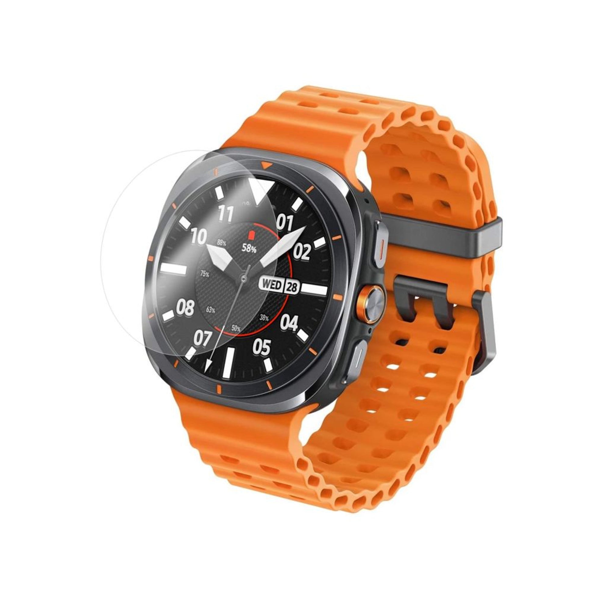 Hartowane szkło ochronne FIXED do smartwatcha Samsung Galaxy Watch Ultra 47 mm (2024/2025), 2 sztuki w opakowaniu, przezroczyste - FIXED