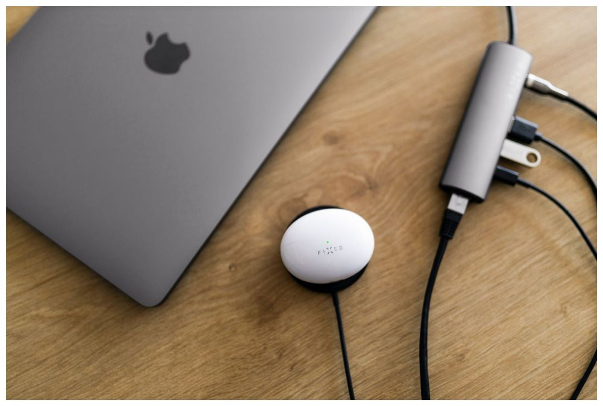 6-portový hliníkový USB-C FIXED HUB Pro, pro notebooky a tablety, šedý - FIXED