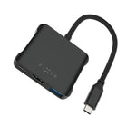 5-portový hliníkový USB-C FIXED HUB Quadri, pro notebooky, 140W, PD 3.1, vesmírně černá - FIXED