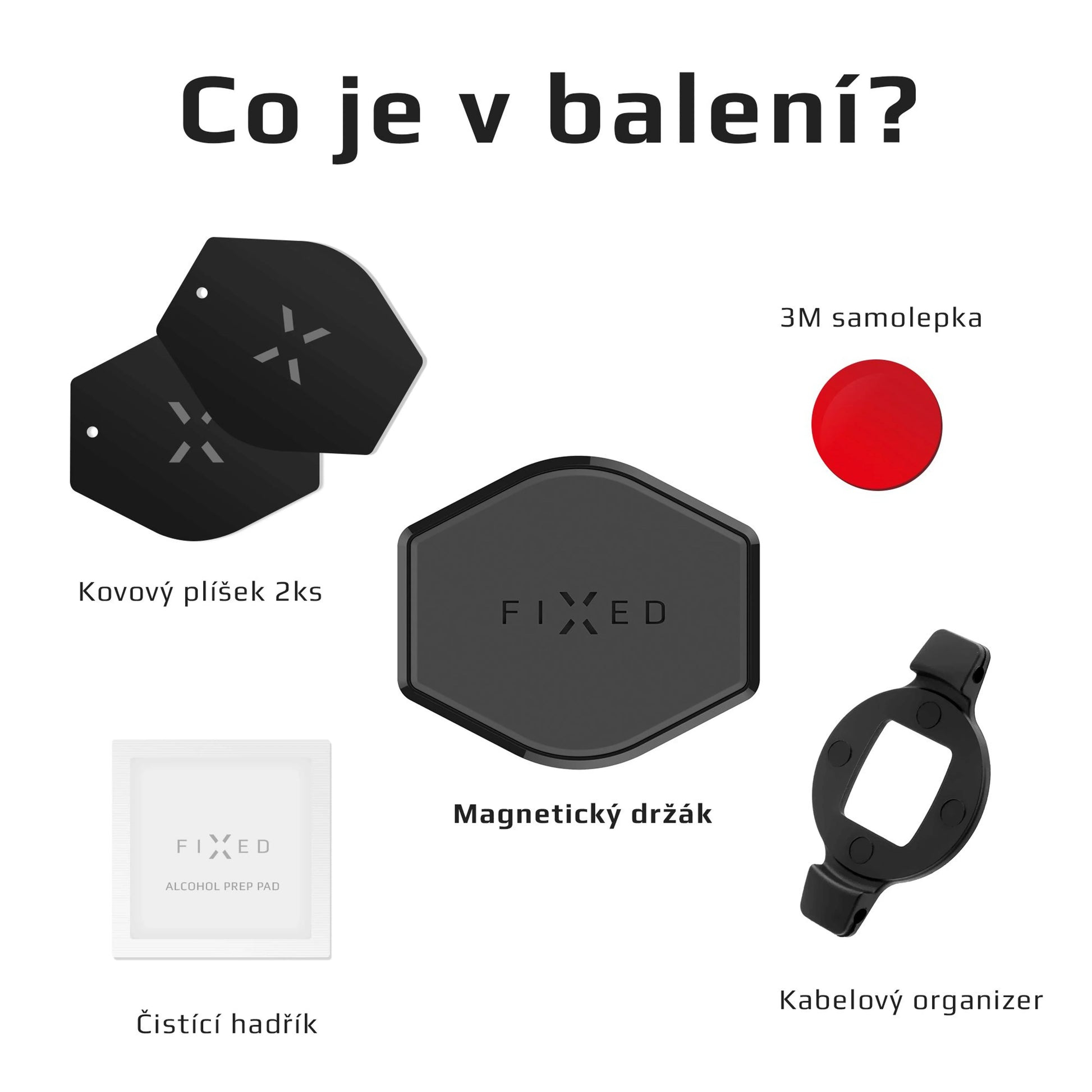 Magnetický držák FIXED Icon Dash na palubní desku, černý - FIXED