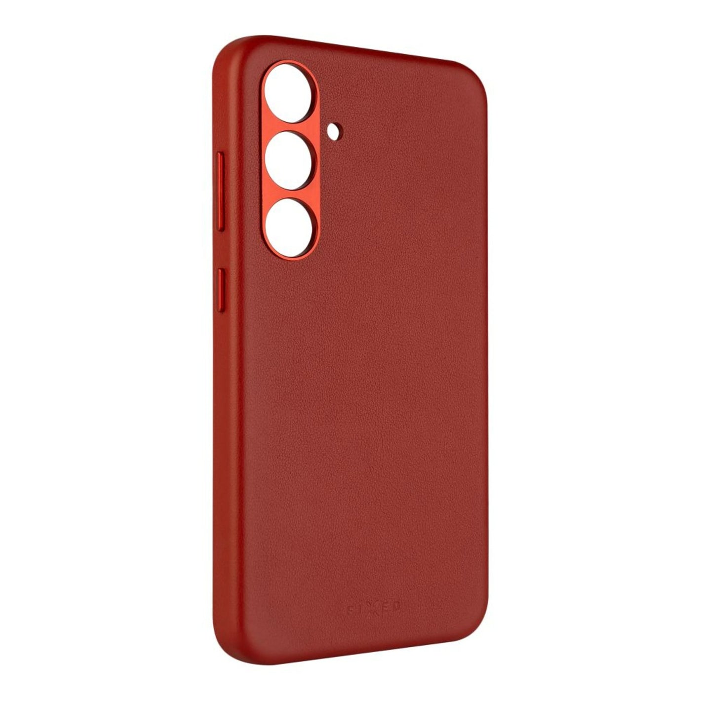 Kožený zadní kryt FIXED MagLeather s podporou MagSafe pro Samsung Galaxy S24, červený - FIXED