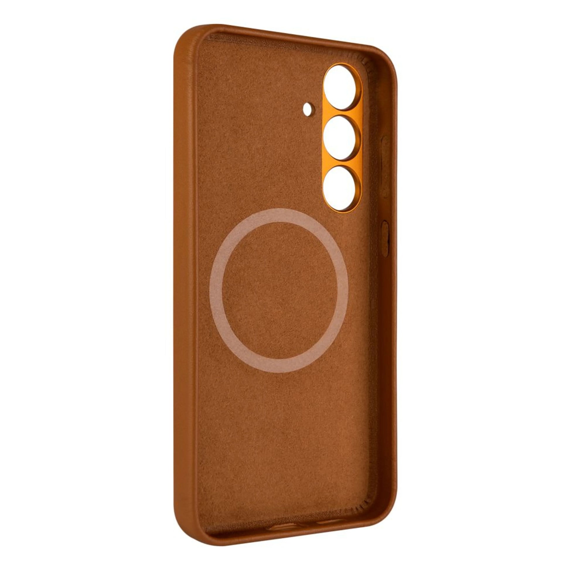 Kožený zadní kryt FIXED MagLeather s podporou MagSafe pro Samsung Galaxy S24+, hnědý - FIXED