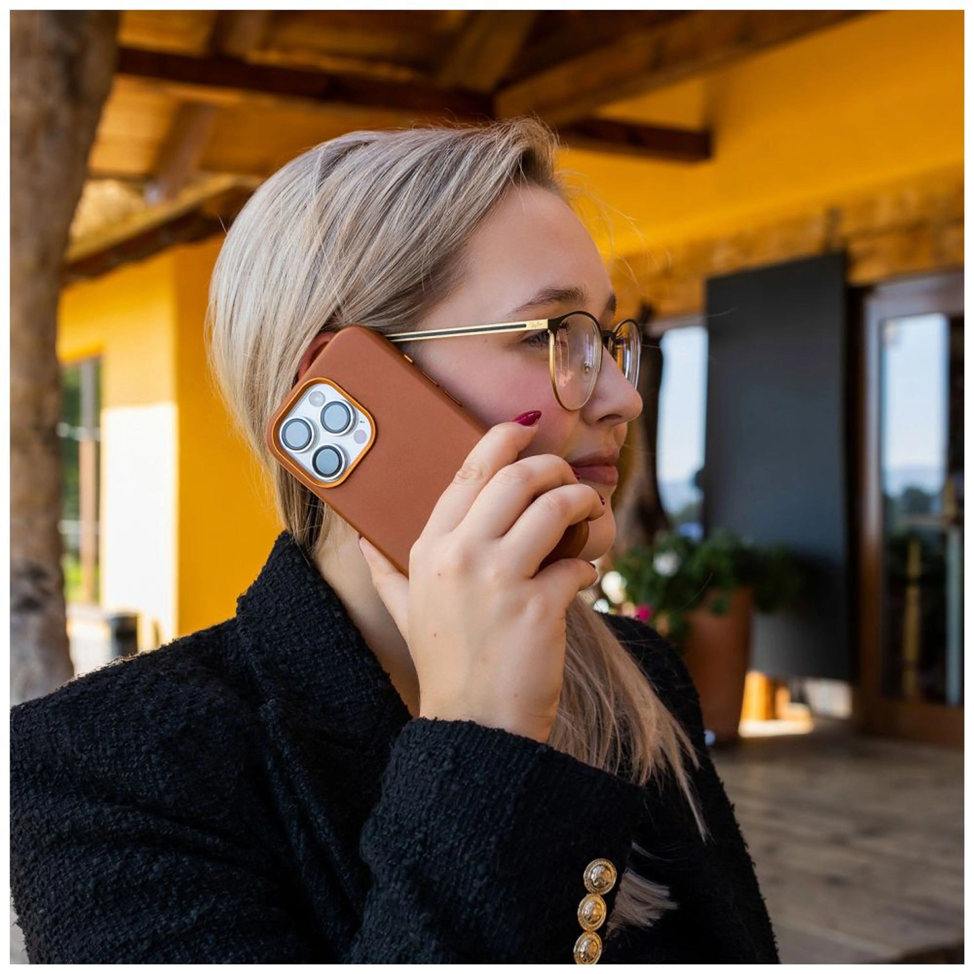 Kožený zadní kryt FIXED MagLeather s podporou MagSafe pro Samsung Galaxy S24 Ultra, hnědý - FIXED