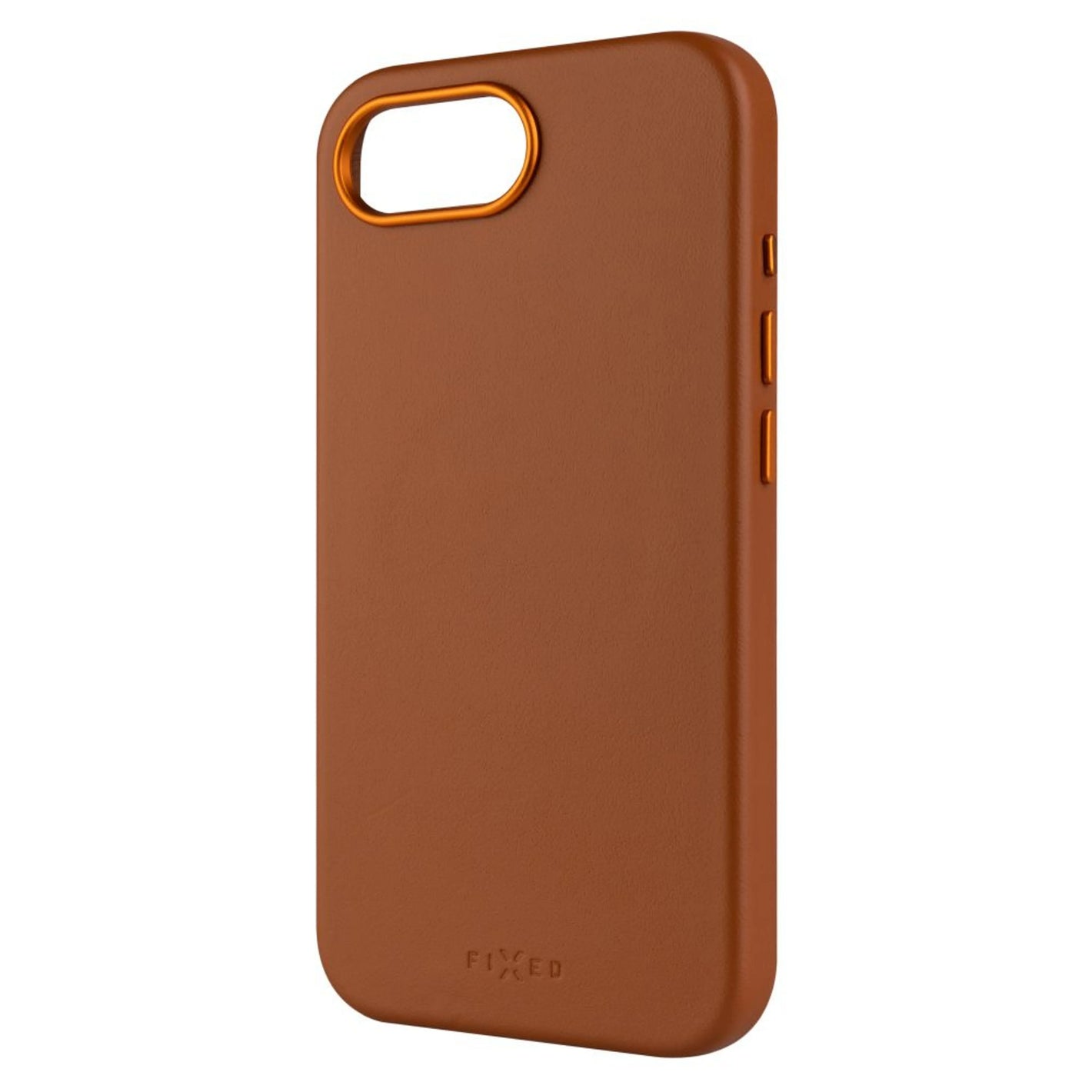 Kožený zadní kryt FIXED MagLeather s podporou MagSafe pro Apple iPhone 16e, hnědý - FIXED
