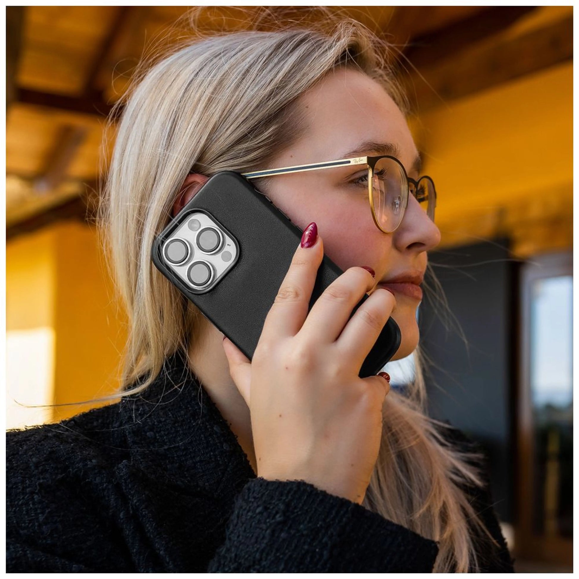 Kožený zadní kryt FIXED MagLeather s podporou MagSafe pro Samsung Galaxy S25 Ultra, černý - FIXED