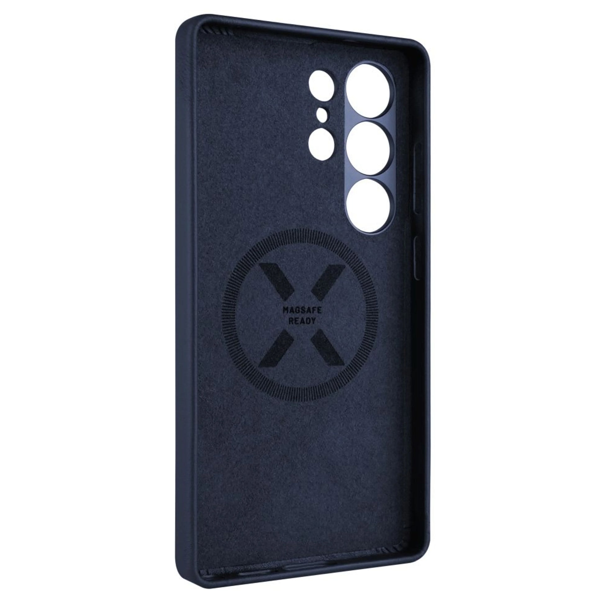 Kožený zadní kryt FIXED MagLeather s podporou MagSafe pro Samsung Galaxy S25 Ultra, modrý - FIXED