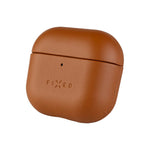Kožené pouzdro FIXED PodsLeather pro Apple AirPods 4, hnědé - FIXED