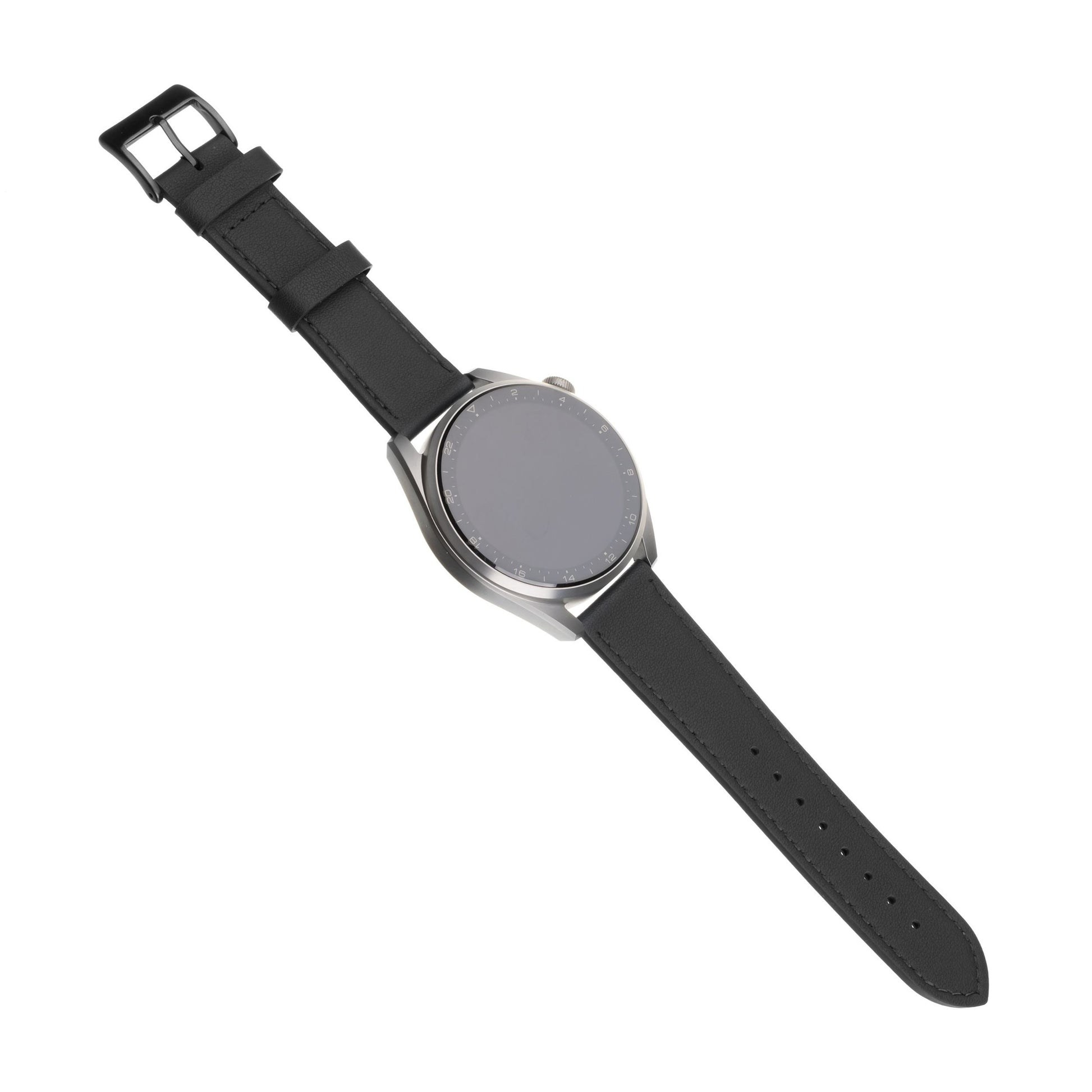 Kožený řemínek FIXED Leather Strap s Quick Release 22mm pro smartwatch, černý - FIXED